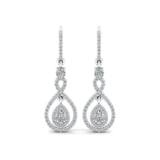 18K Gold, Silver & Platinum Moissanite Earrings – Certified Luxury & Customizable Designs - Alymwndw
