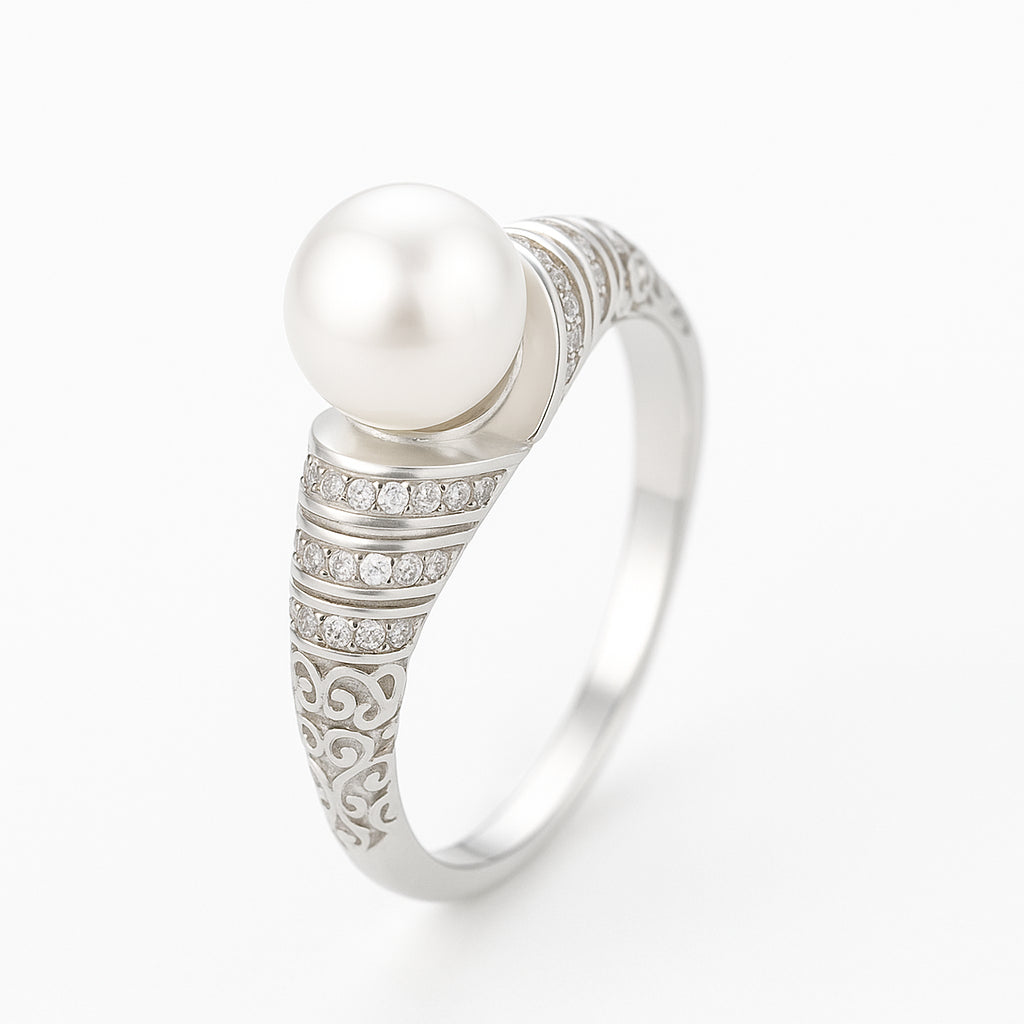 Silver Ring 925 With Fresh Water Pearl