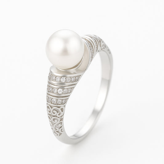 Silver Ring 925 With Fresh Water Pearl