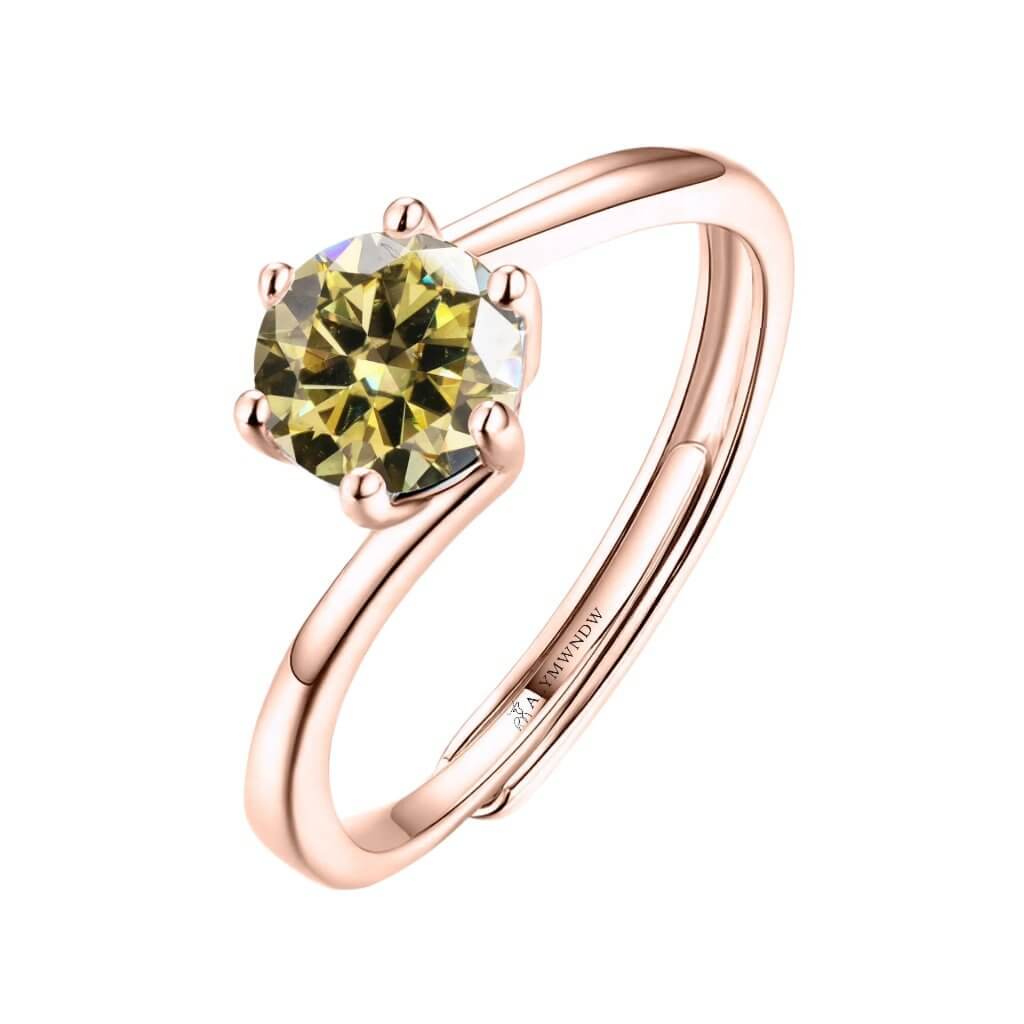 Alymwndw Jewellery Certified Lab Moissanite Ring – Classic Elegance - Alymwndw