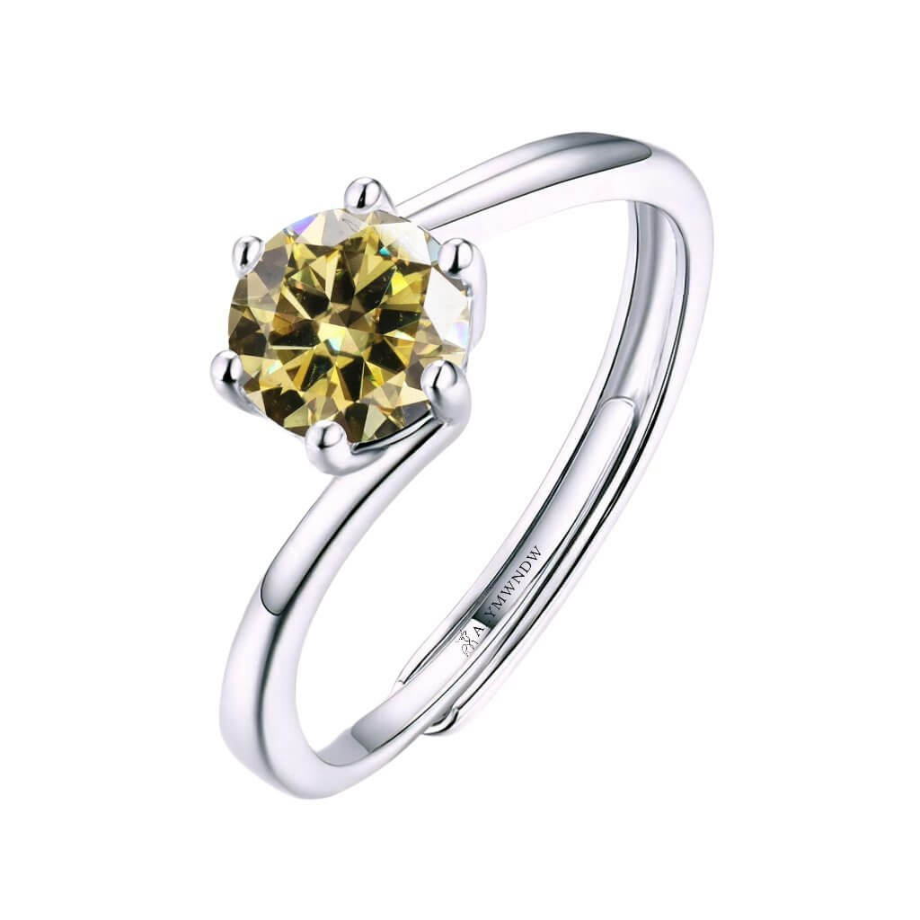 Alymwndw Jewellery Certified Lab Moissanite Ring – Classic Elegance - Alymwndw