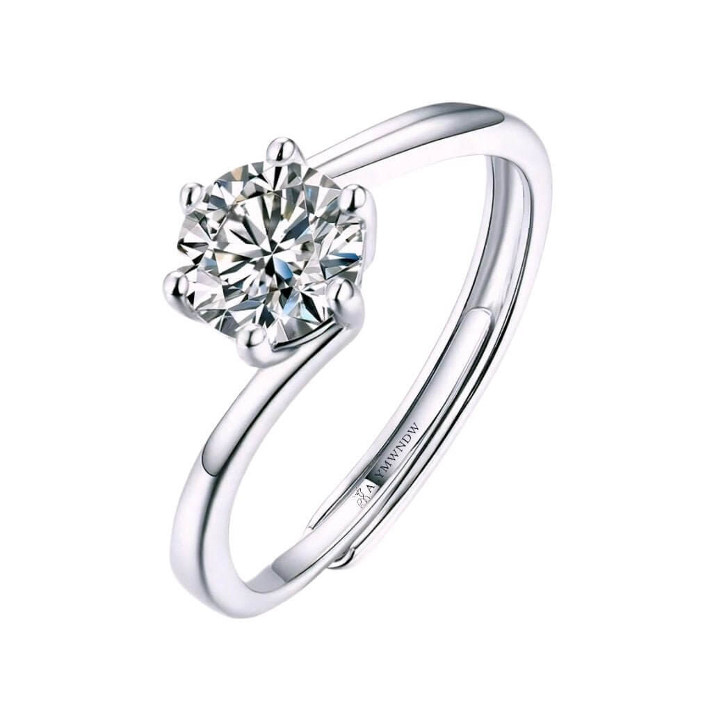 Alymwndw Jewellery Certified Lab Moissanite Ring – Classic Elegance - Alymwndw