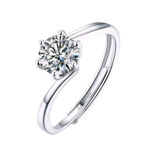 Alymwndw Jewellery Certified Lab Moissanite Ring – Classic Elegance - Alymwndw