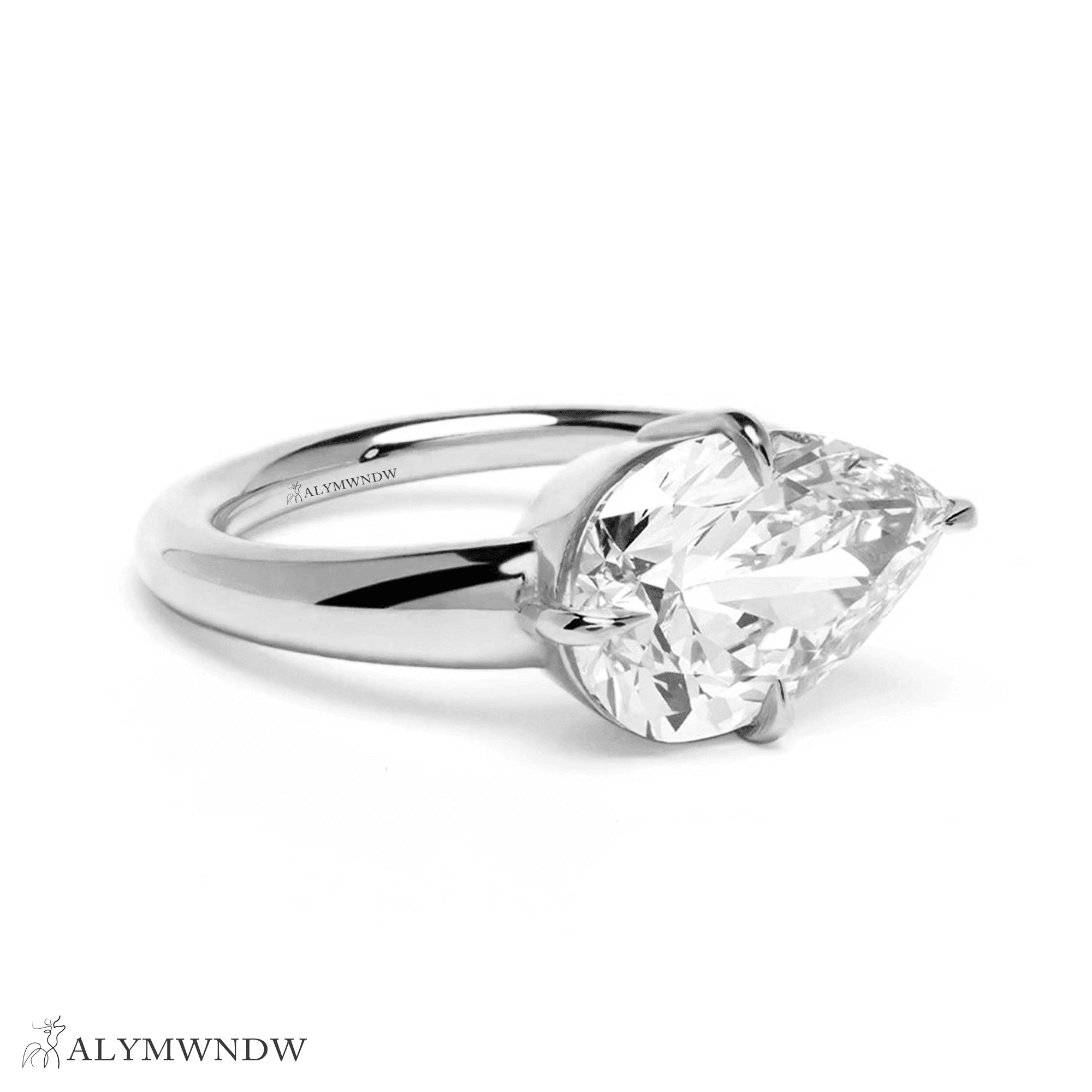 Alymwndw Jewellery Certified Lab Moissanite Ring – Classic Elegance Collection - Alymwndw