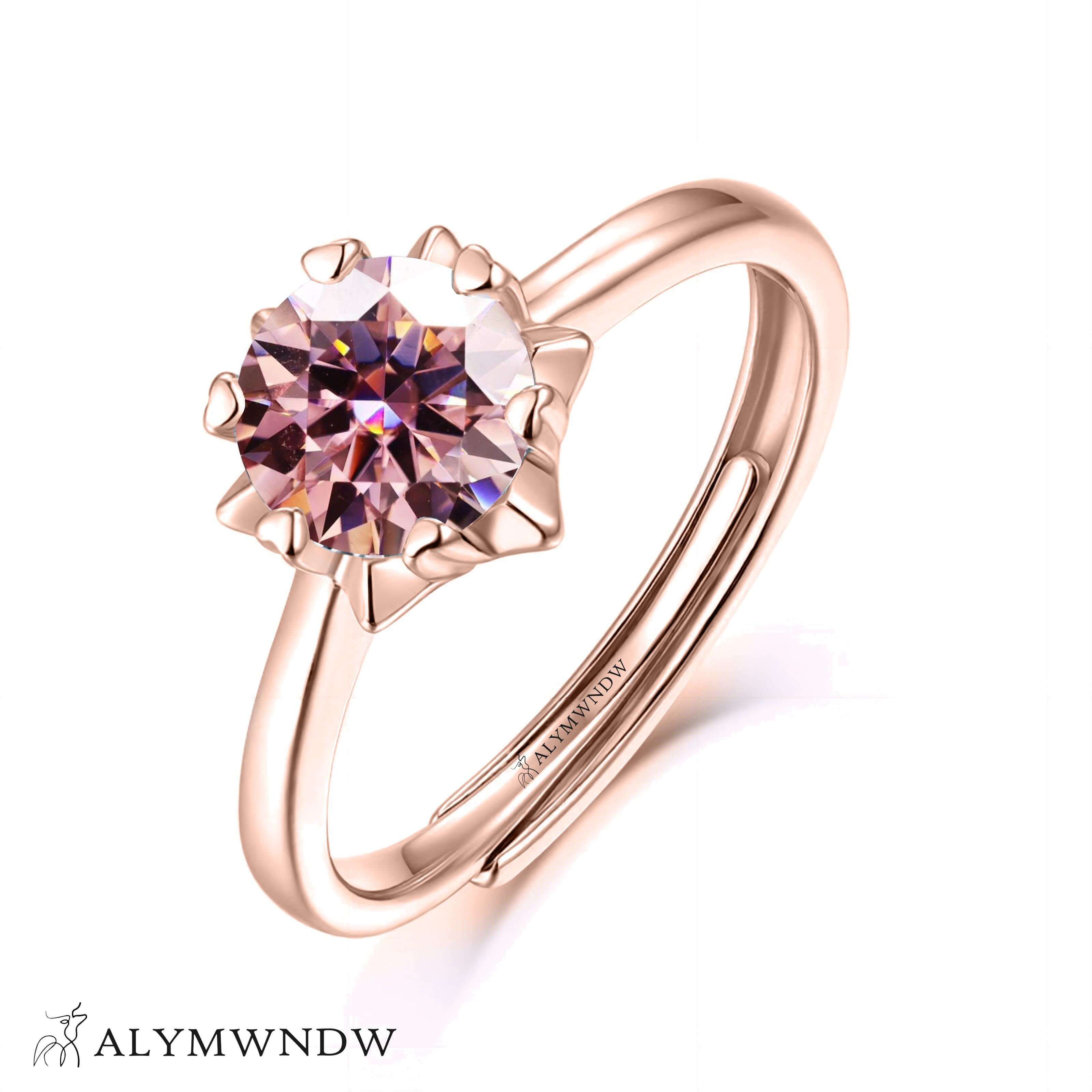 Alymwndw Jewellery Certified Lab Moissanite Ring – Classic Elegance Design - Alymwndw