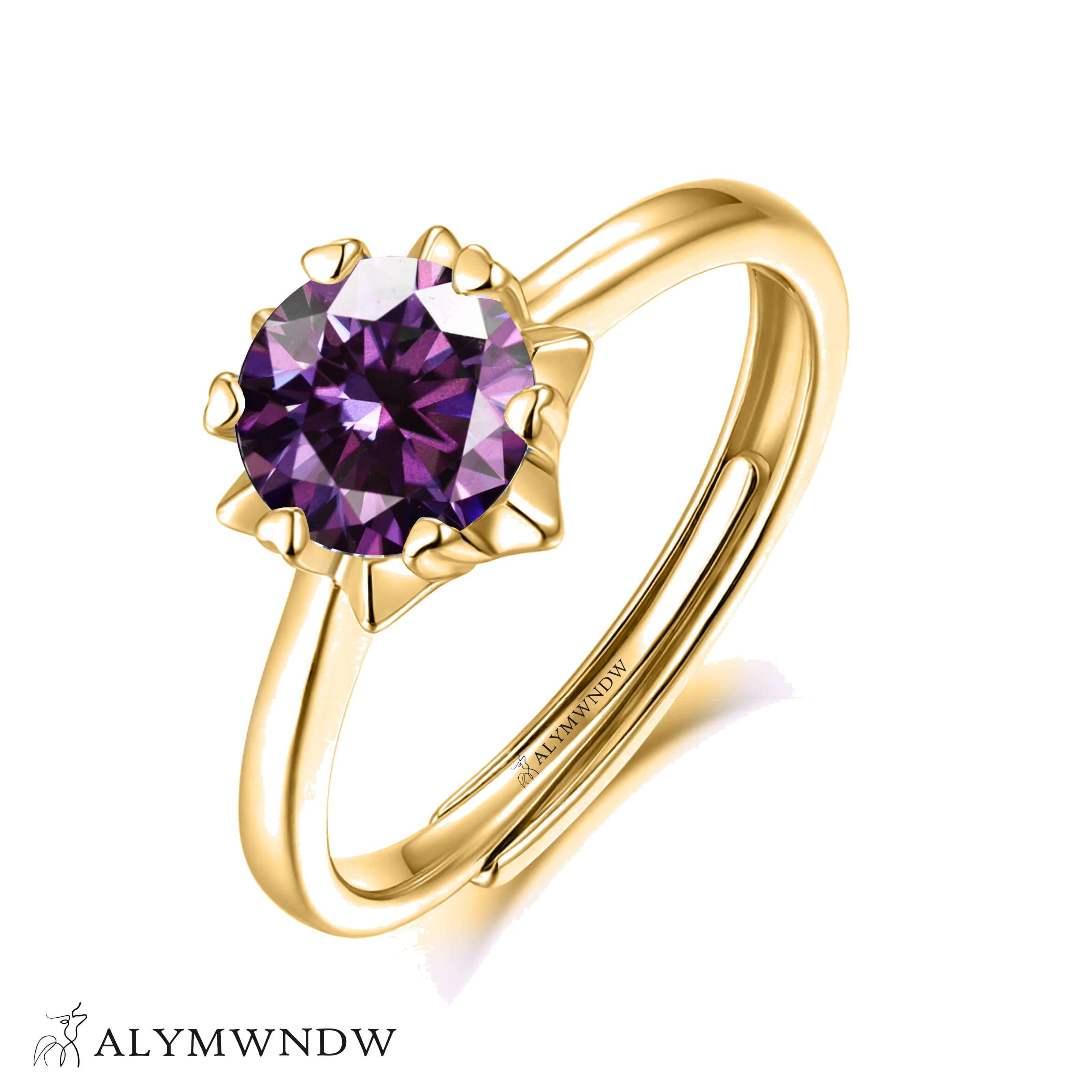 Alymwndw Jewellery Certified Lab Moissanite Ring – Classic Elegance Design - Alymwndw