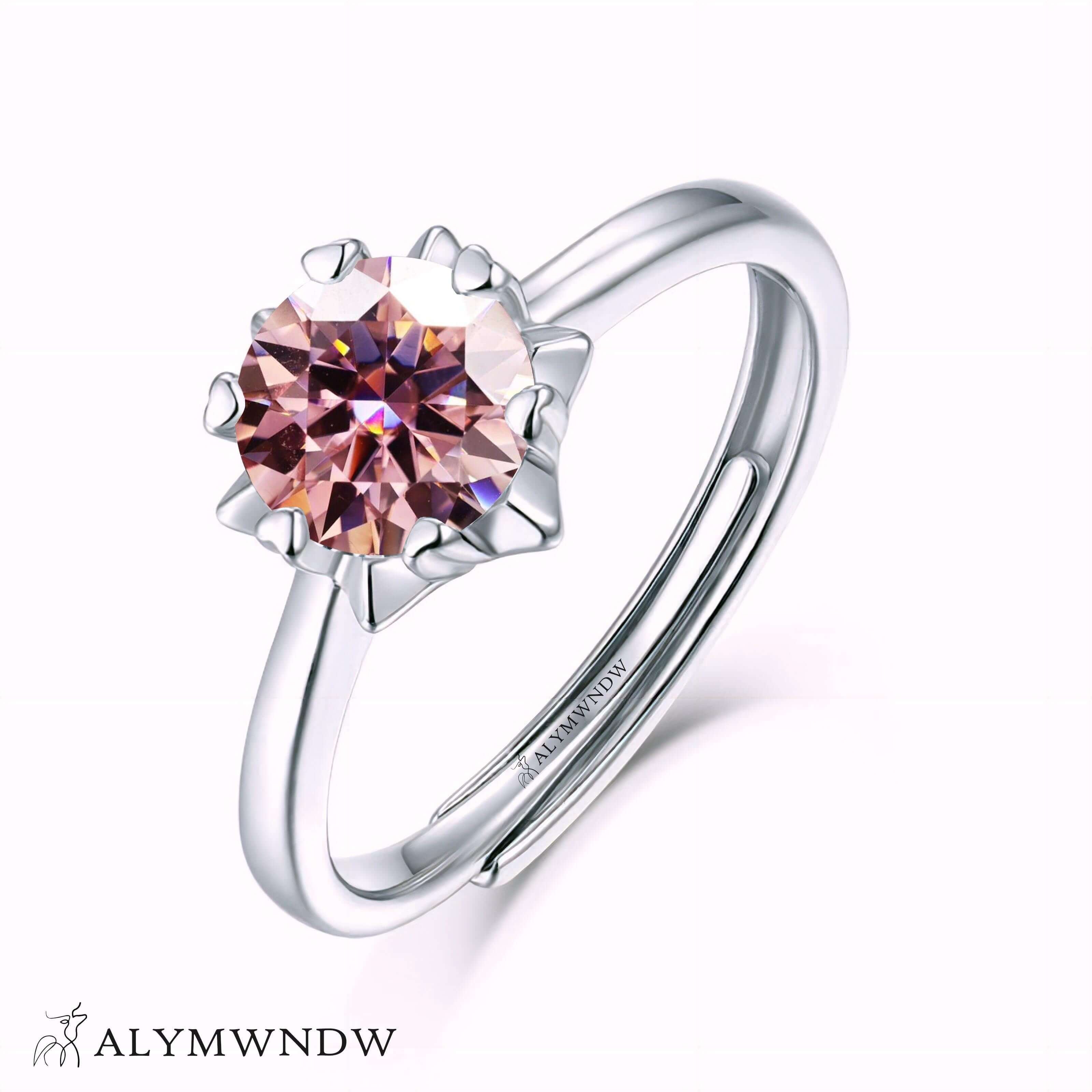 Alymwndw Jewellery Certified Lab Moissanite Ring – Classic Elegance Design - Alymwndw