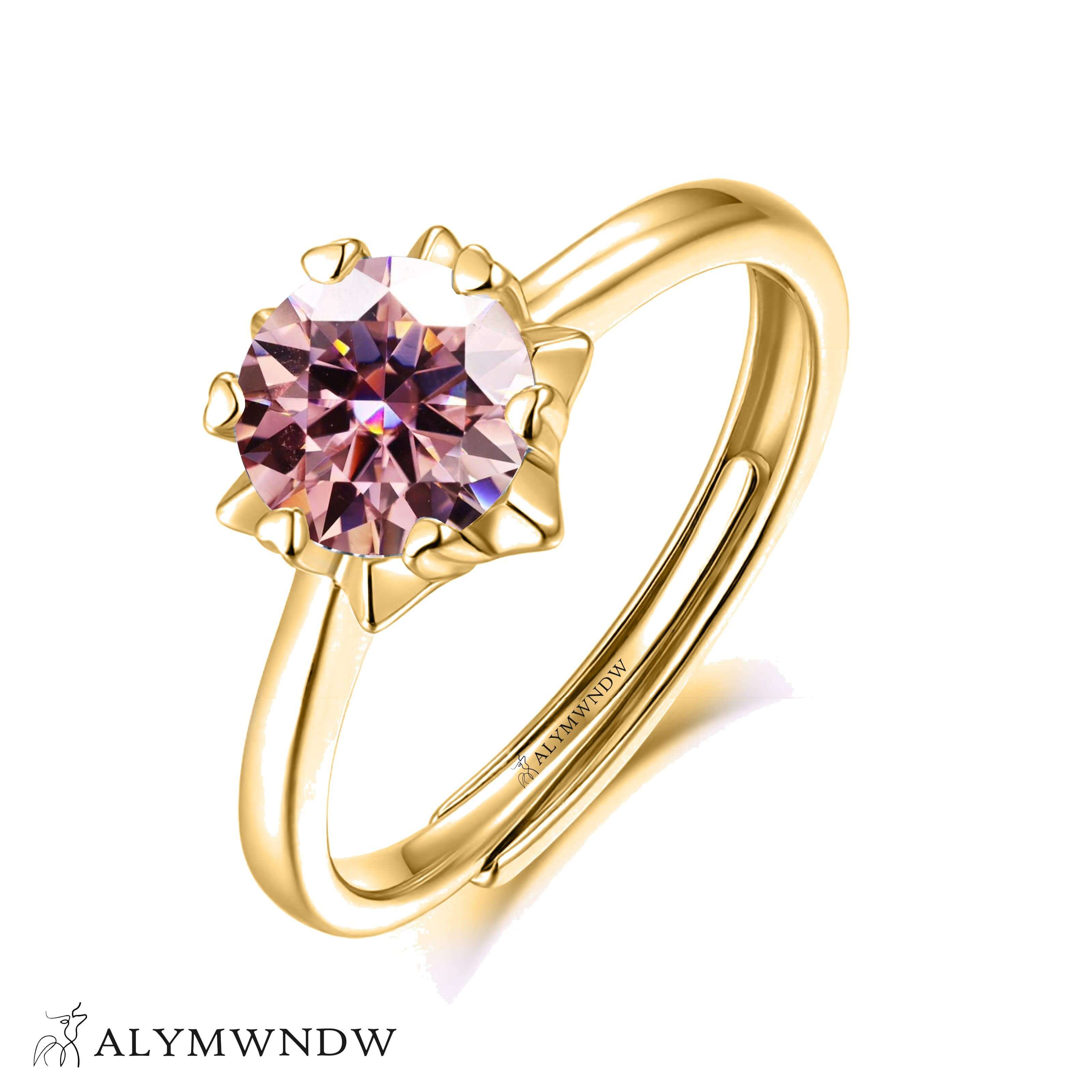 Alymwndw Jewellery Certified Lab Moissanite Ring – Classic Elegance Design - Alymwndw