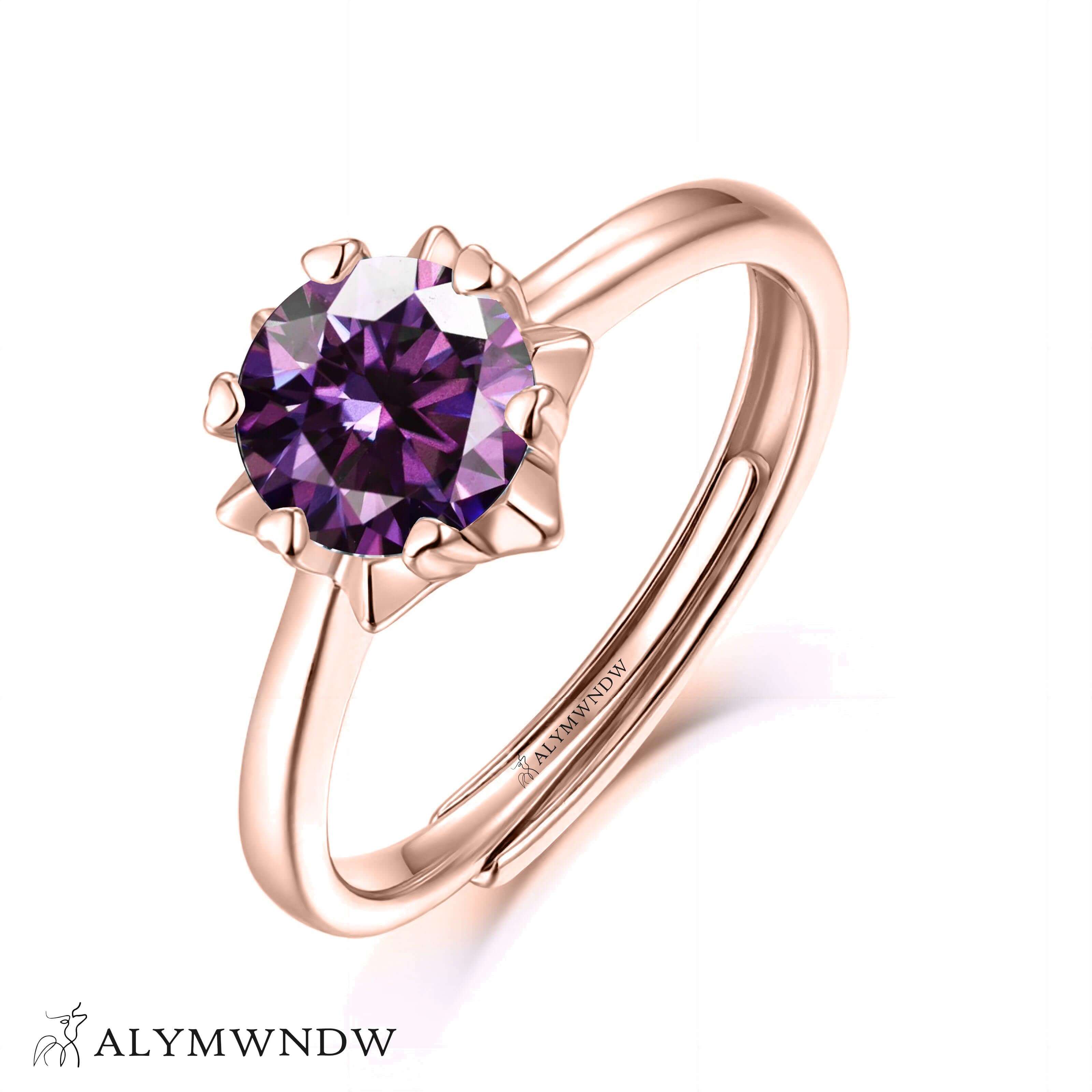 Alymwndw Jewellery Certified Lab Moissanite Ring – Classic Elegance Design - Alymwndw
