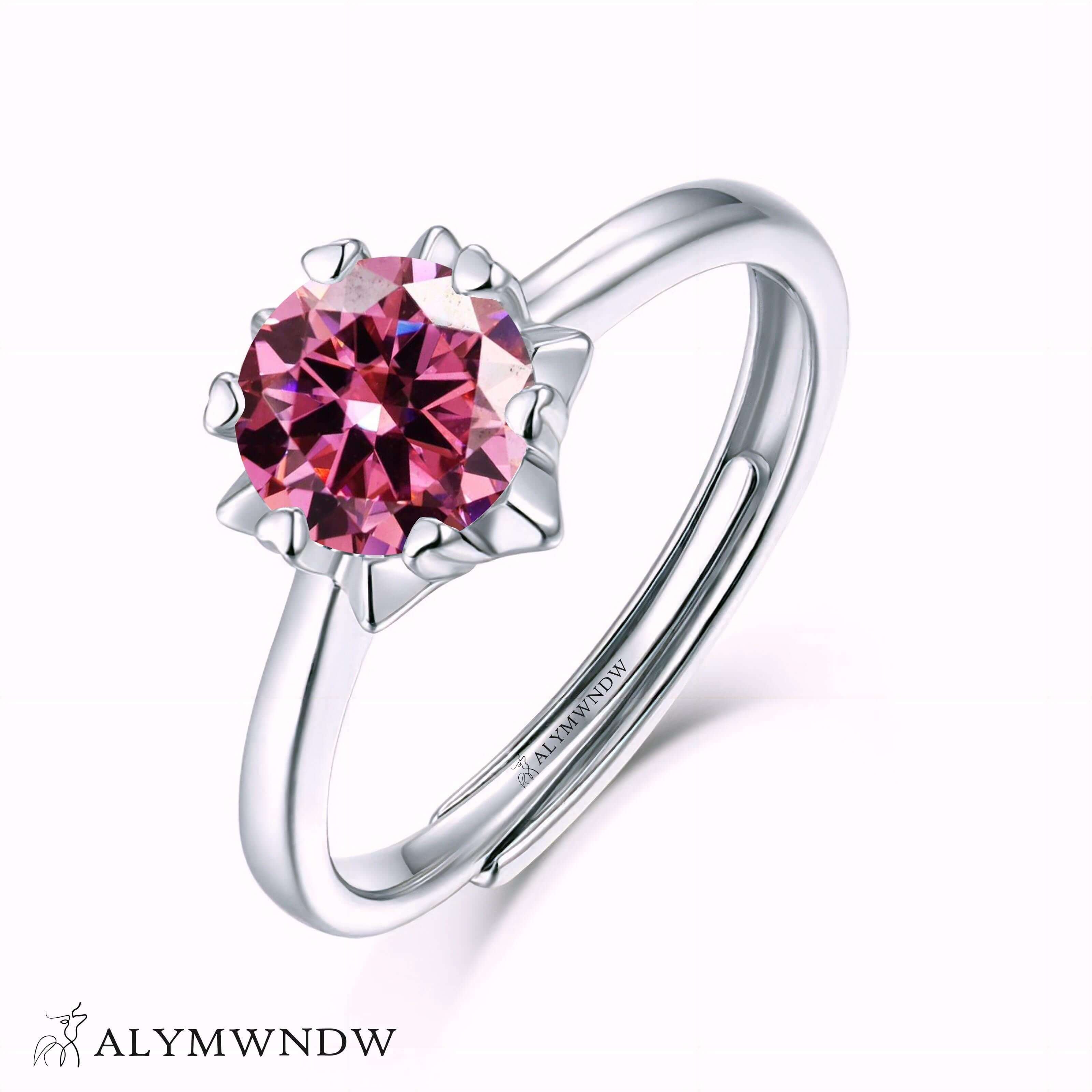 Alymwndw Jewellery Certified Lab Moissanite Ring – Classic Elegance Design - Alymwndw
