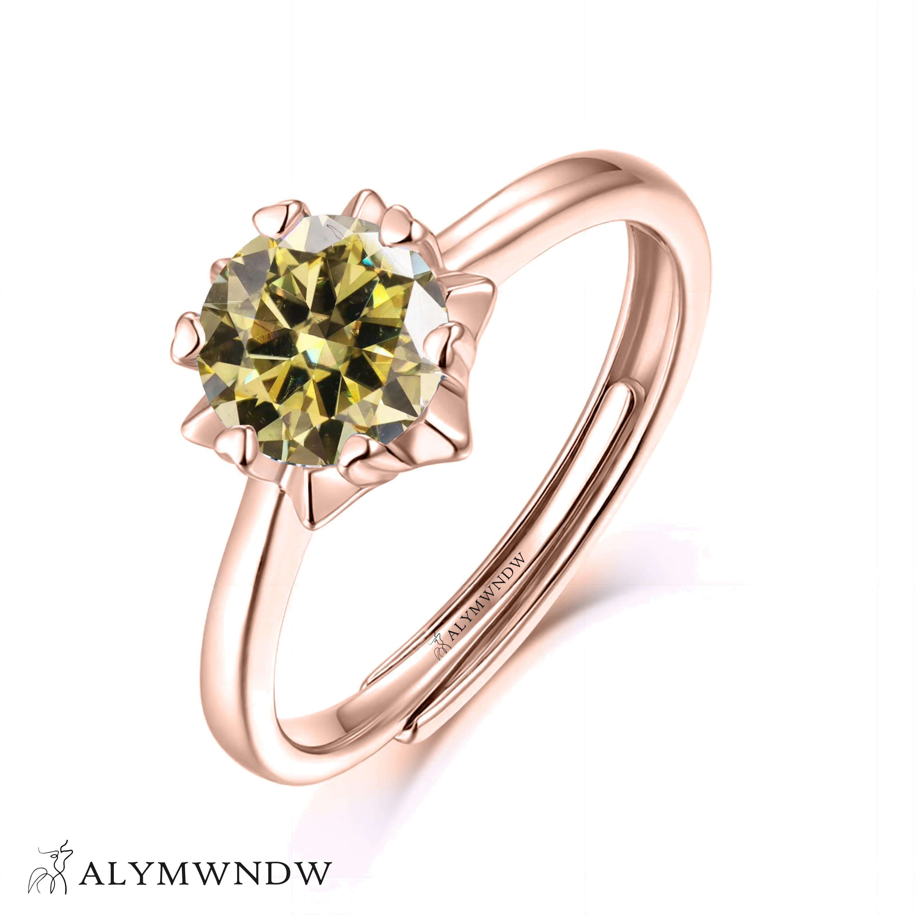 Alymwndw Jewellery Certified Lab Moissanite Ring – Classic Elegance Design - Alymwndw