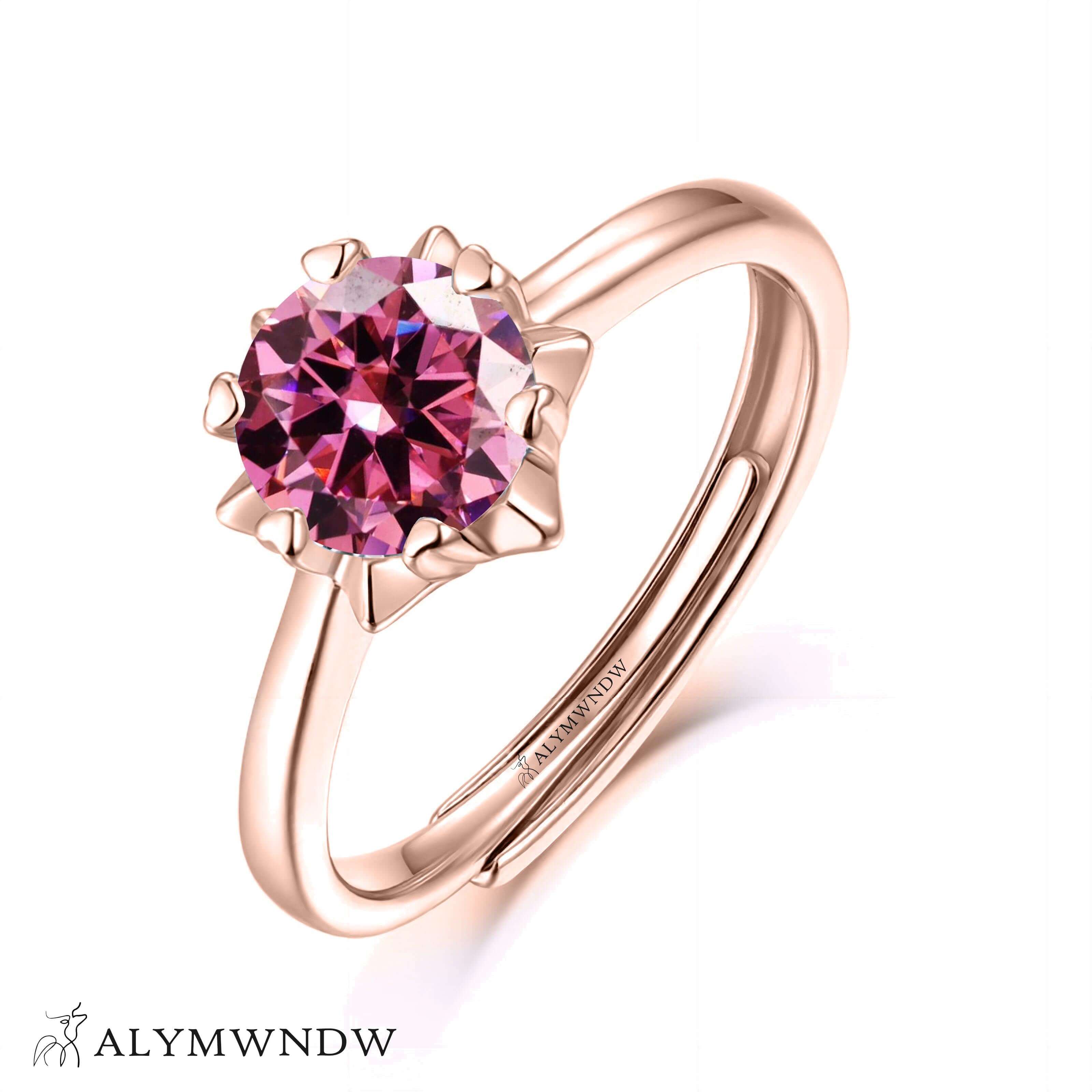 Alymwndw Jewellery Certified Lab Moissanite Ring – Classic Elegance Design - Alymwndw