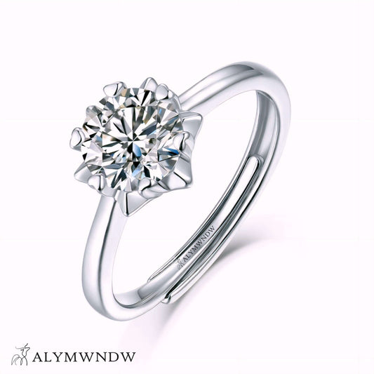 Alymwndw Jewellery Certified Lab Moissanite Ring – Classic Elegance Design - Alymwndw