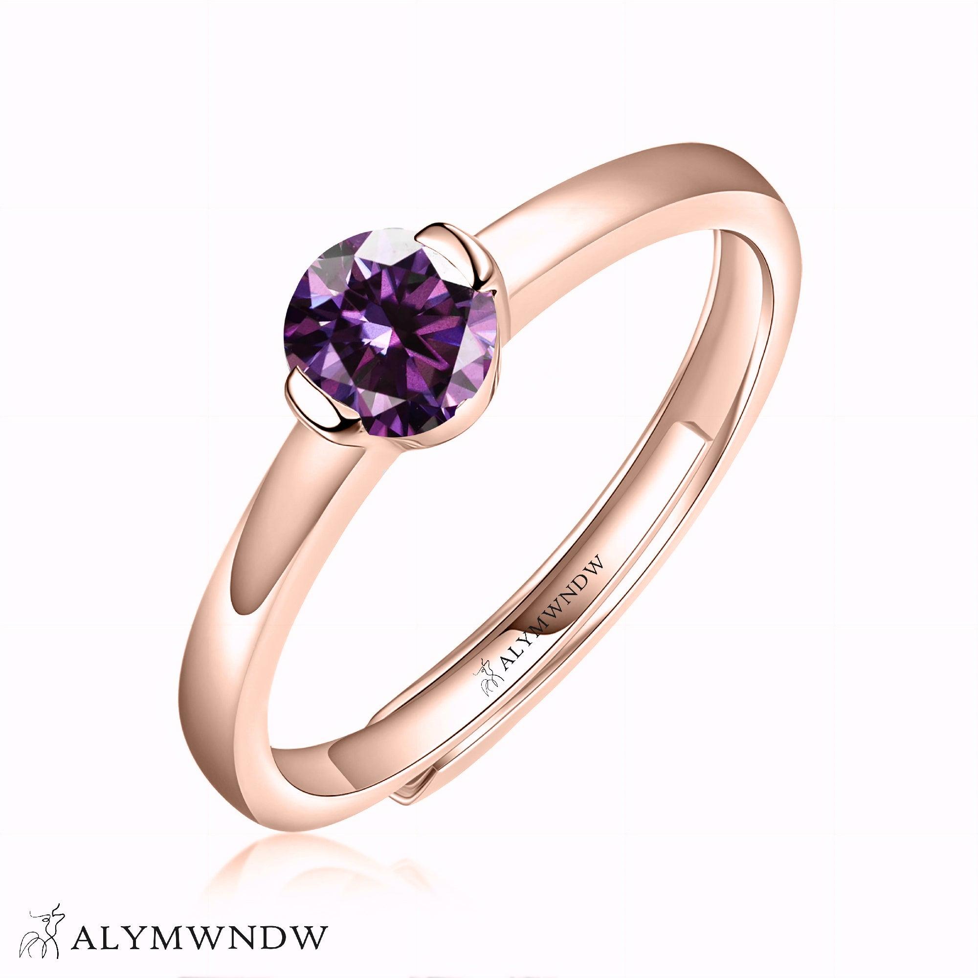 Alymwndw Jewellery Certified Lab Moissanite Ring – Classic Luxury Design - Alymwndw