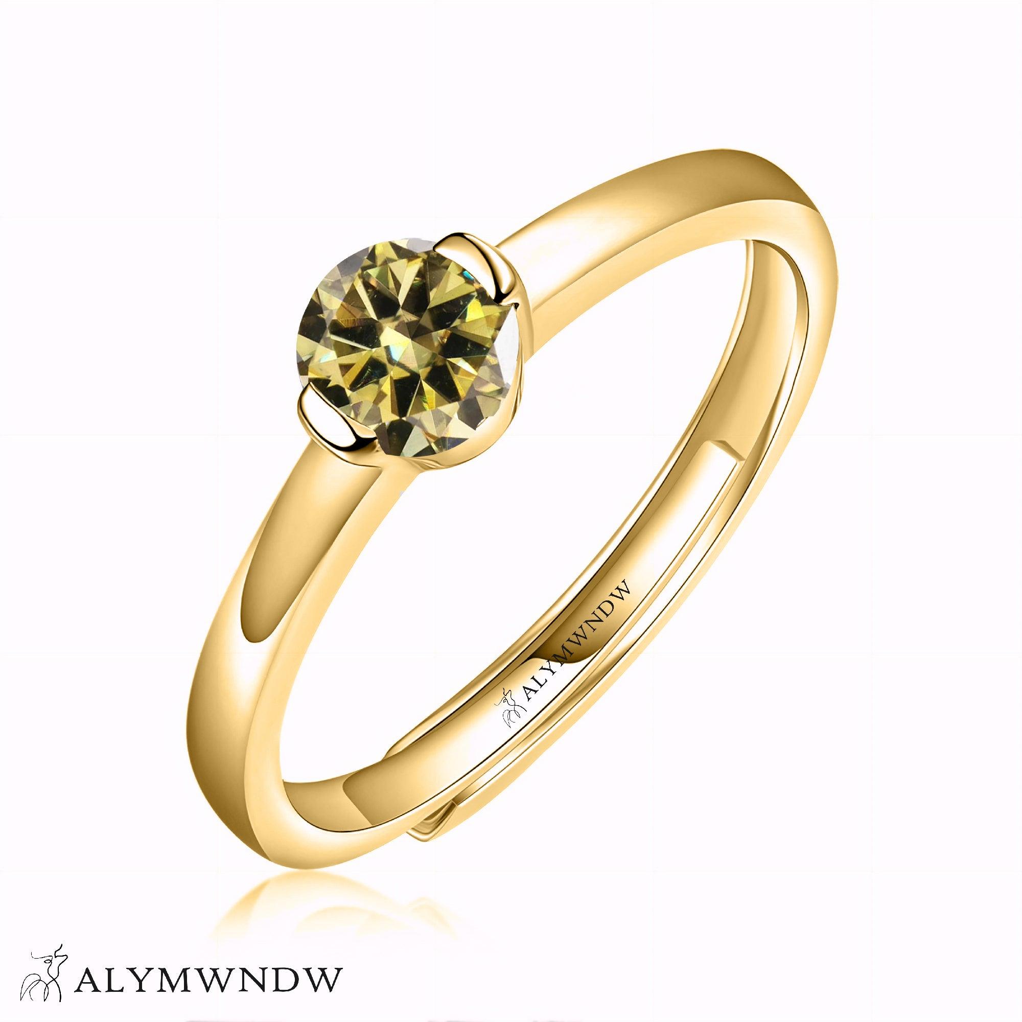 Alymwndw Jewellery Certified Lab Moissanite Ring – Classic Luxury Design - Alymwndw