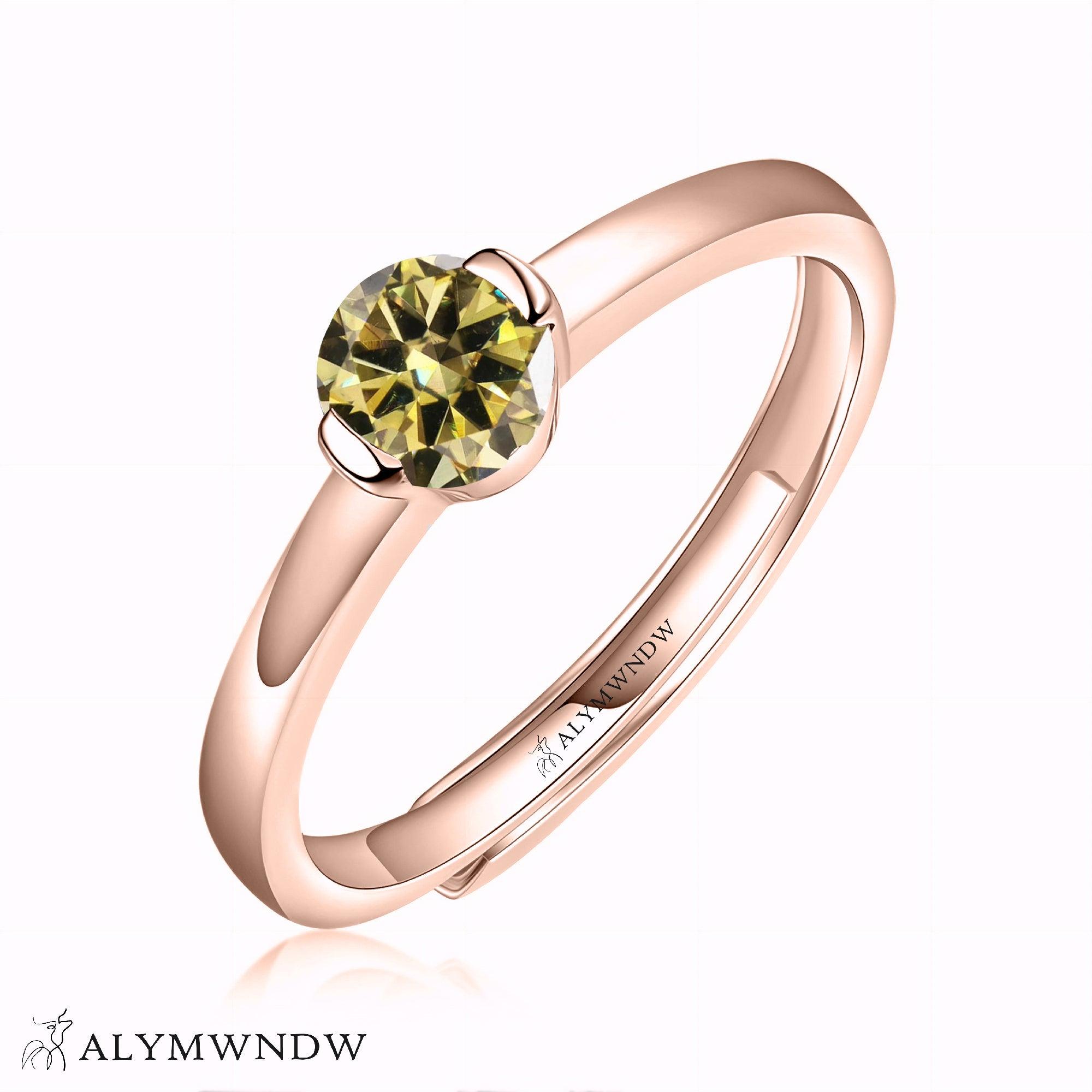 Alymwndw Jewellery Certified Lab Moissanite Ring – Classic Luxury Design - Alymwndw