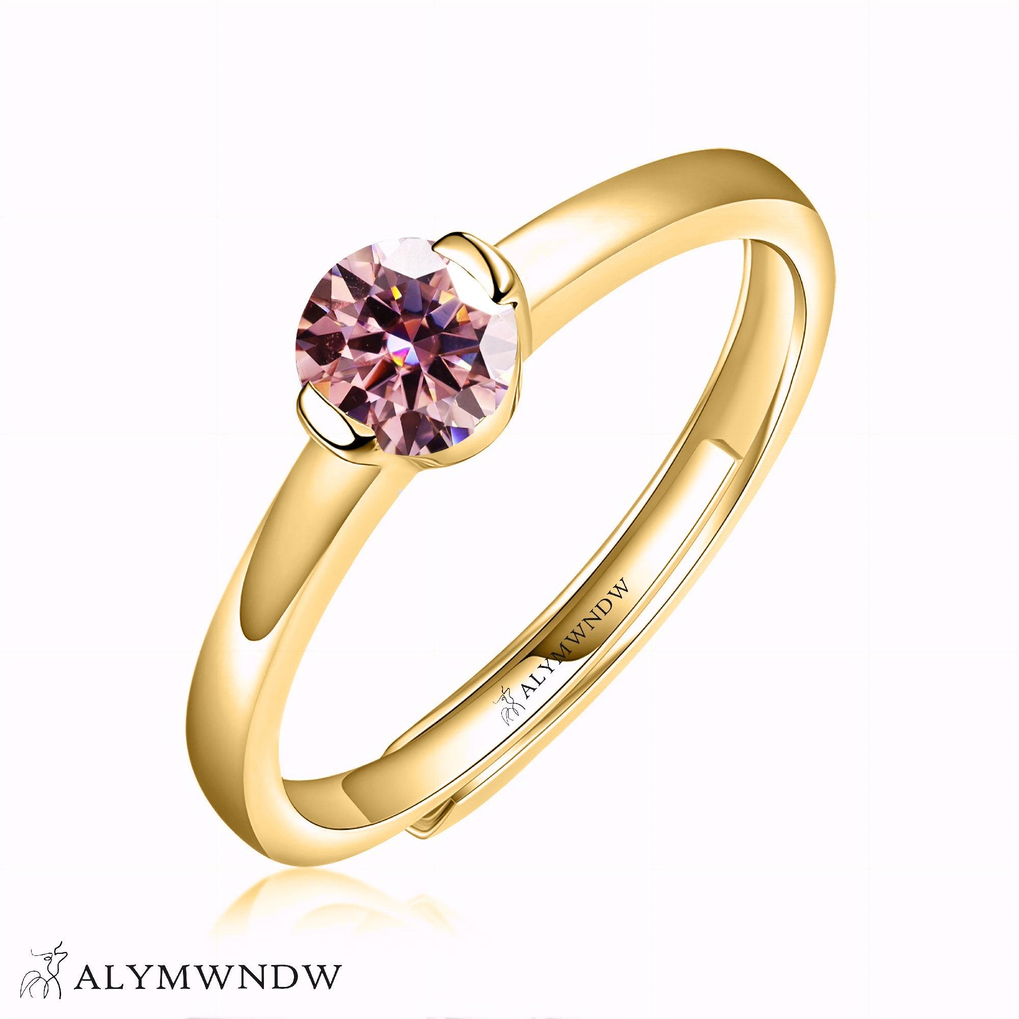 Alymwndw Jewellery Certified Lab Moissanite Ring – Classic Luxury Design - Alymwndw