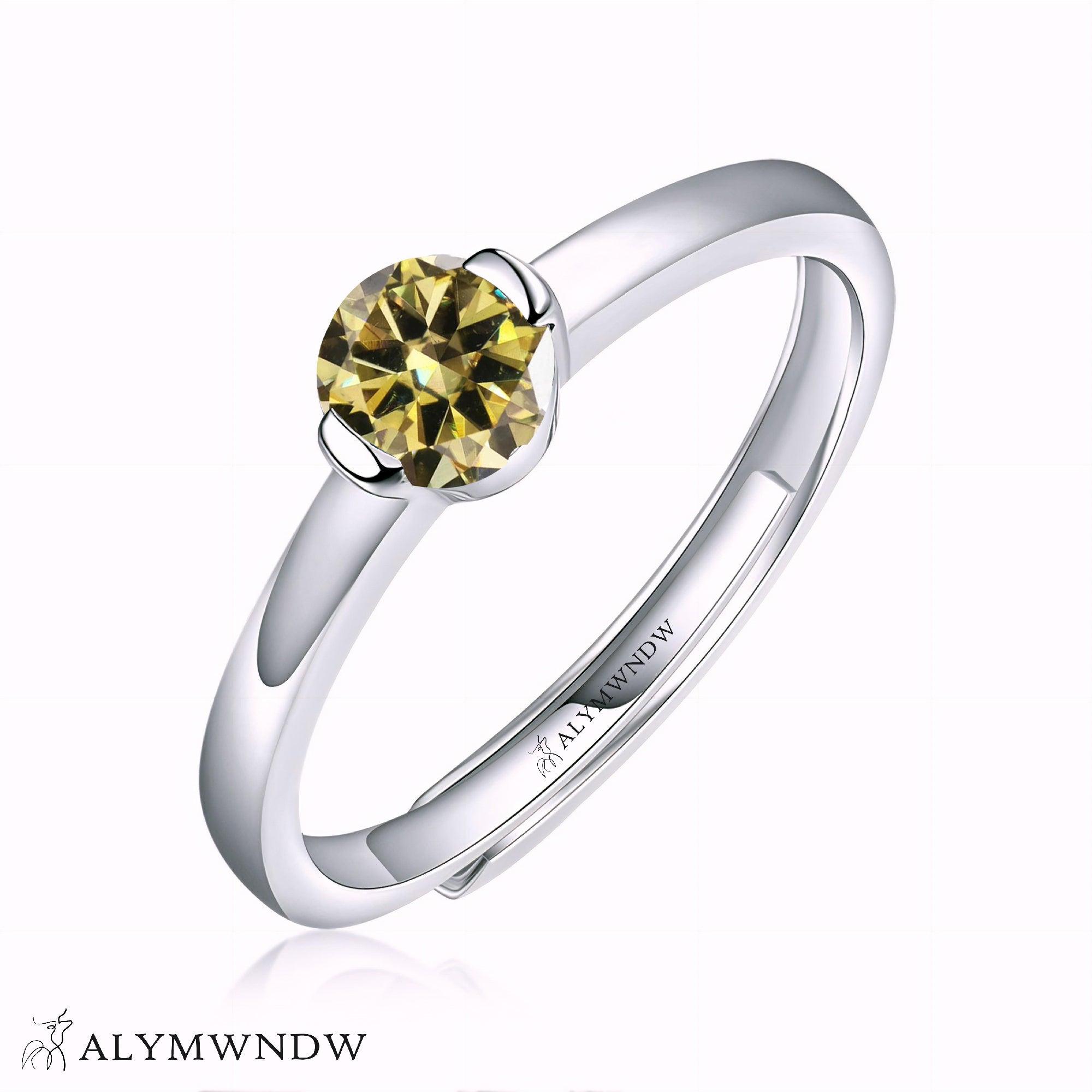 Alymwndw Jewellery Certified Lab Moissanite Ring – Classic Luxury Design - Alymwndw