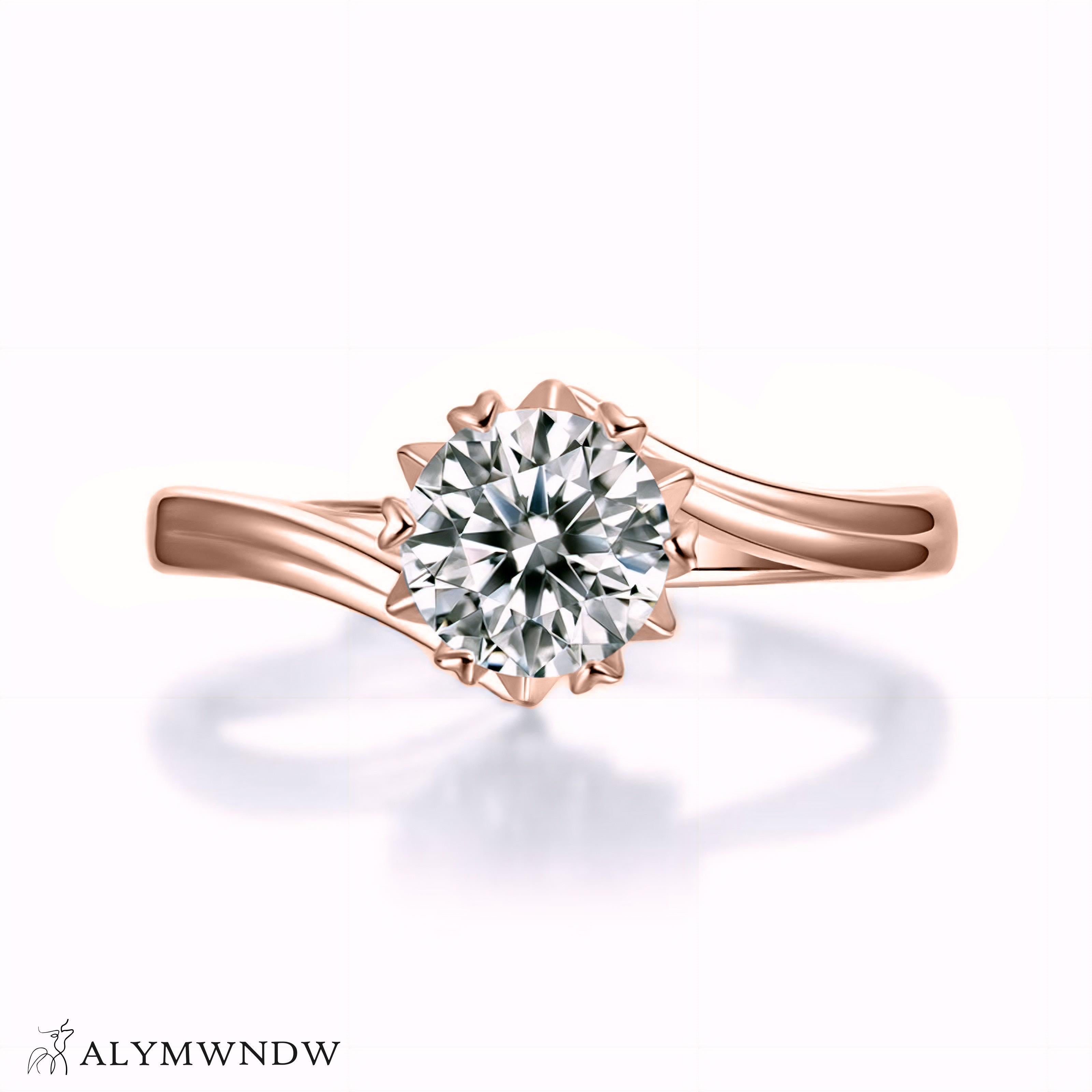 Alymwndw Jewellery Certified Lab Moissanite Ring – Classic Luxury Elegance - Alymwndw