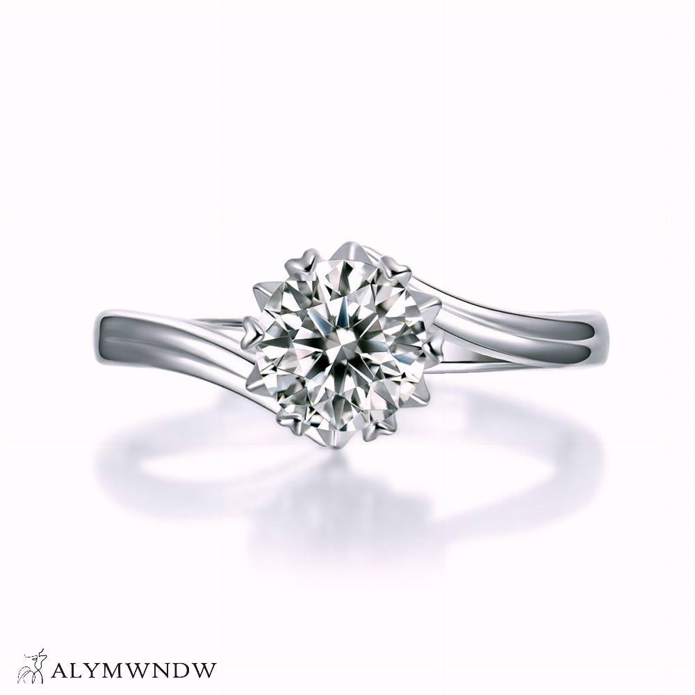 Alymwndw Jewellery Certified Lab Moissanite Ring – Classic Luxury Elegance - Alymwndw