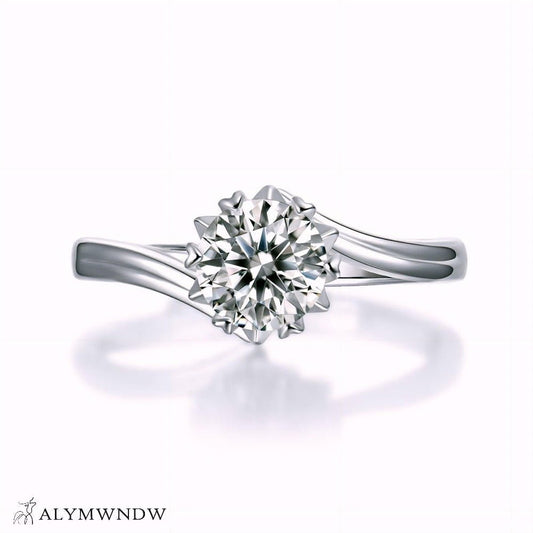 Alymwndw Jewellery Certified Lab Moissanite Ring – Classic Luxury Elegance - Alymwndw