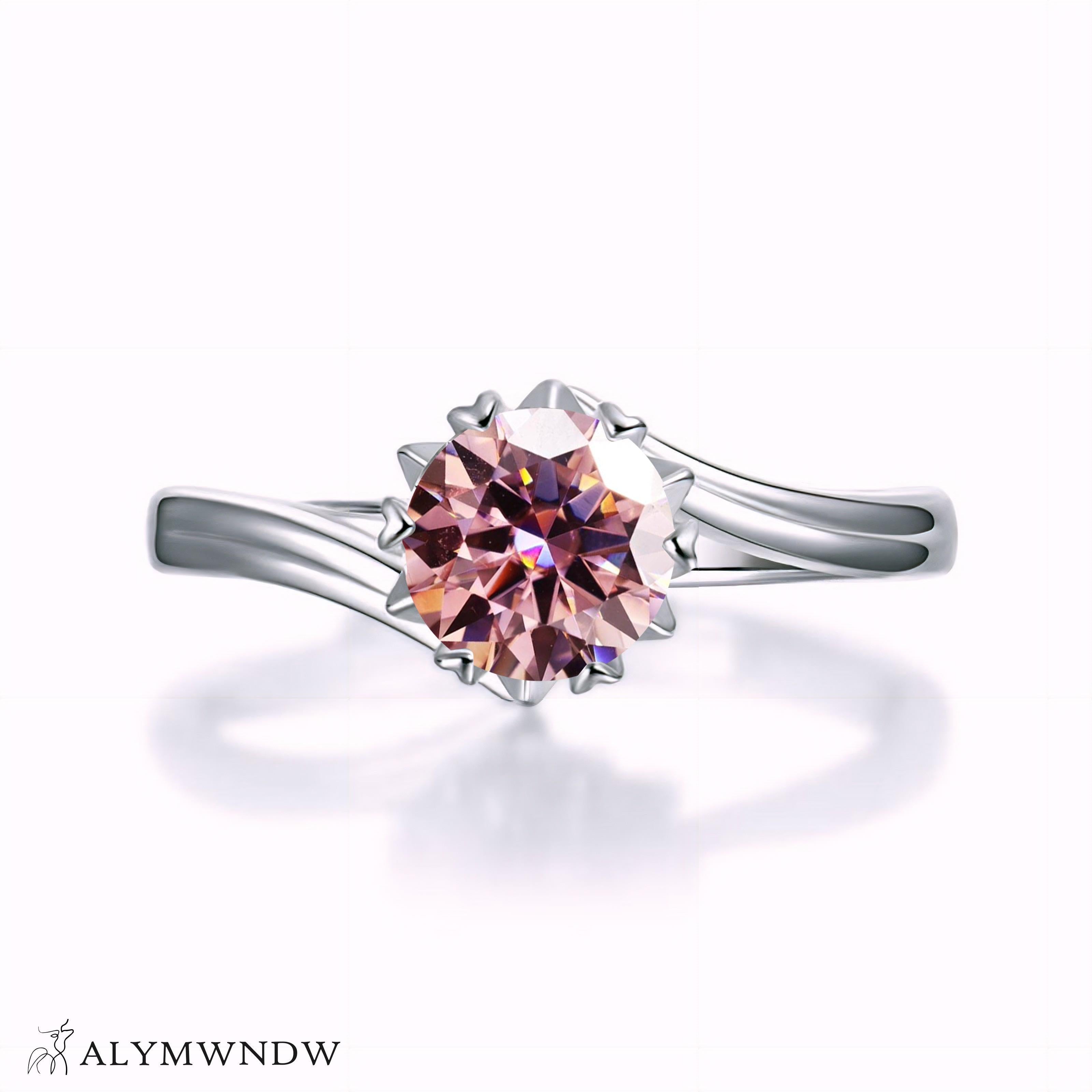 Alymwndw Jewellery Certified Lab Moissanite Ring – Classic Luxury Elegance - Alymwndw