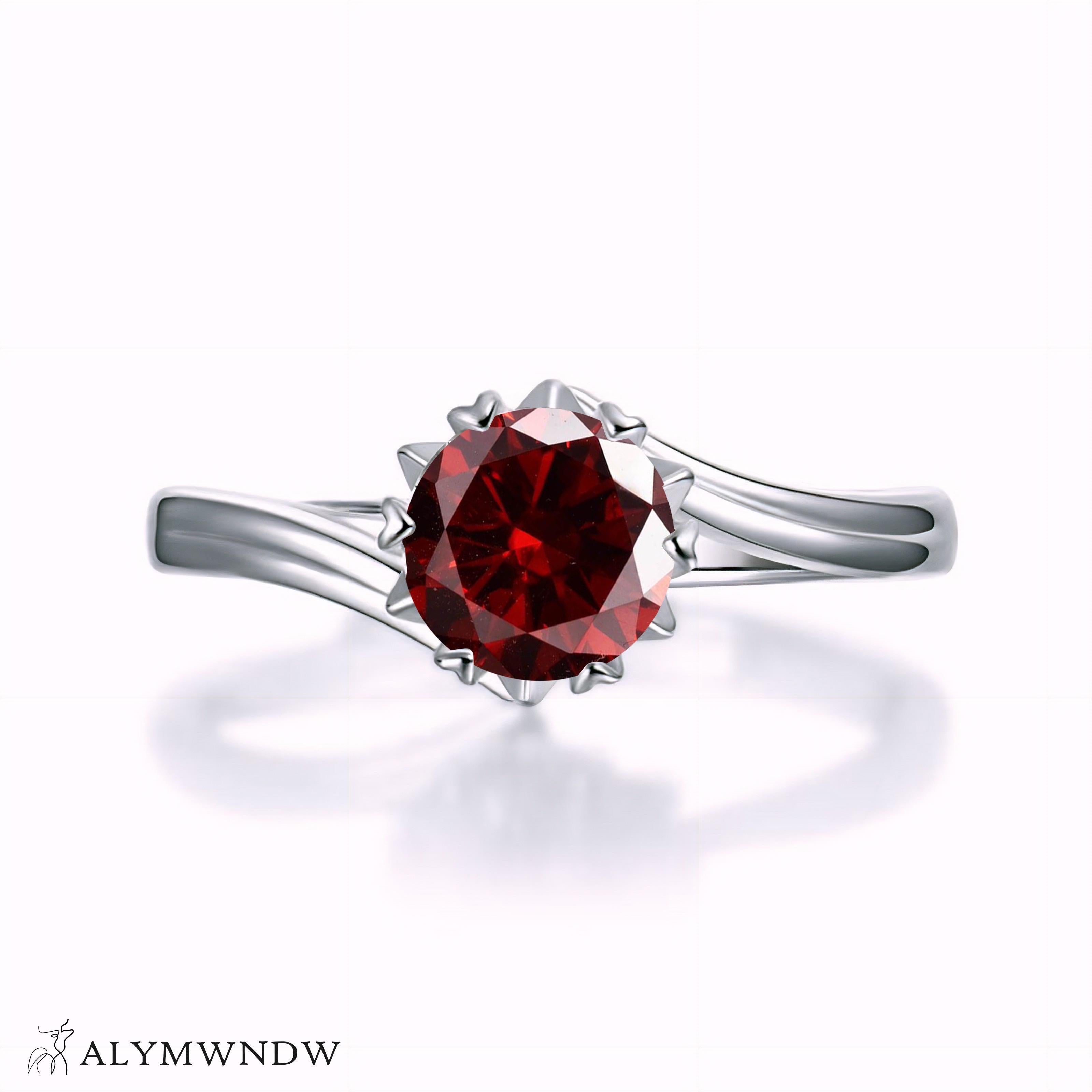 Alymwndw Jewellery Certified Lab Moissanite Ring – Classic Luxury Elegance - Alymwndw