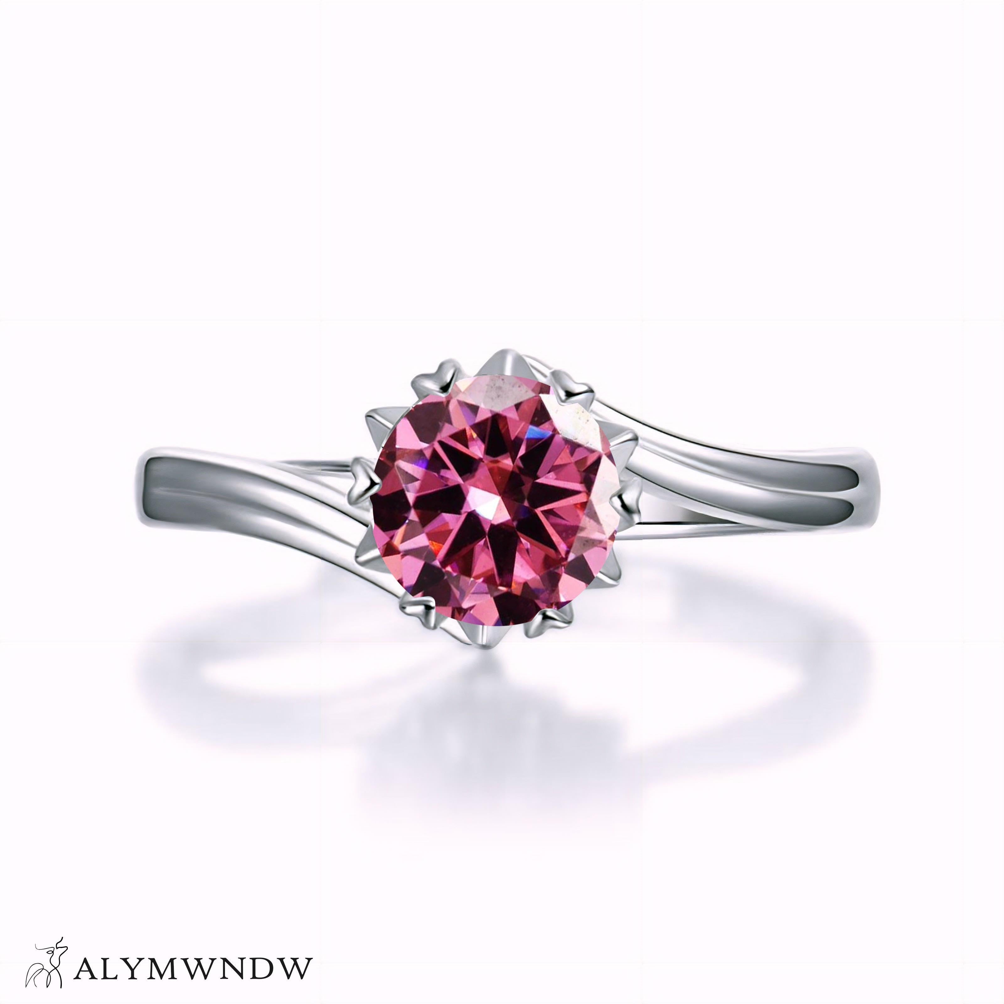 Alymwndw Jewellery Certified Lab Moissanite Ring – Classic Luxury Elegance - Alymwndw