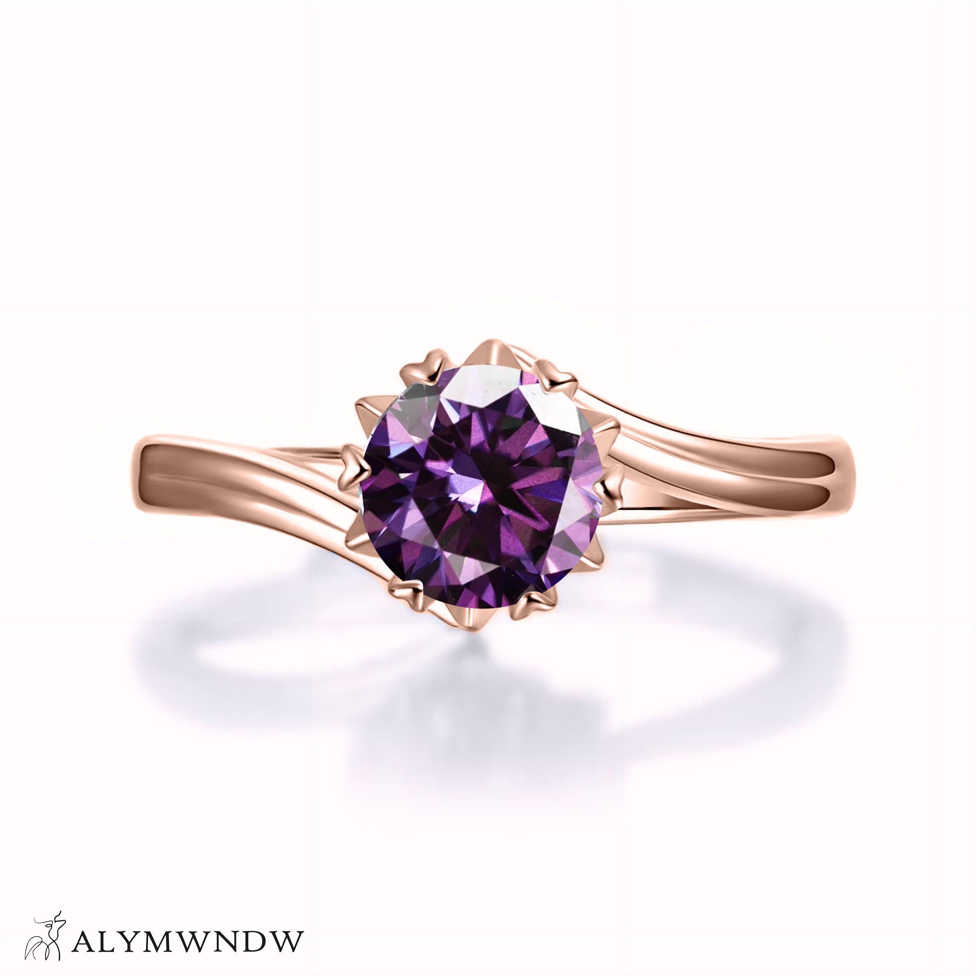 Alymwndw Jewellery Certified Lab Moissanite Ring – Classic Luxury Elegance - Alymwndw
