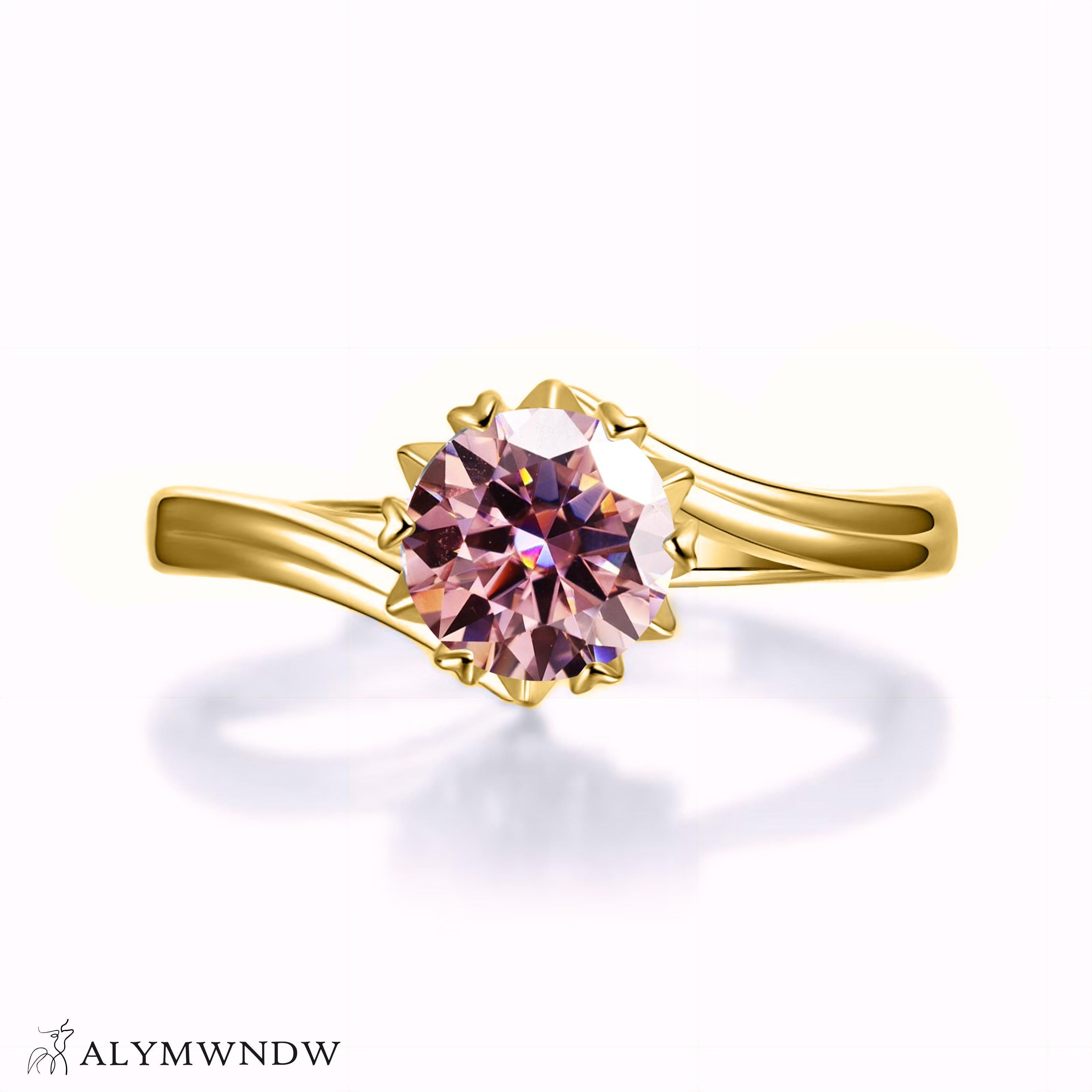 Alymwndw Jewellery Certified Lab Moissanite Ring – Classic Luxury Elegance - Alymwndw