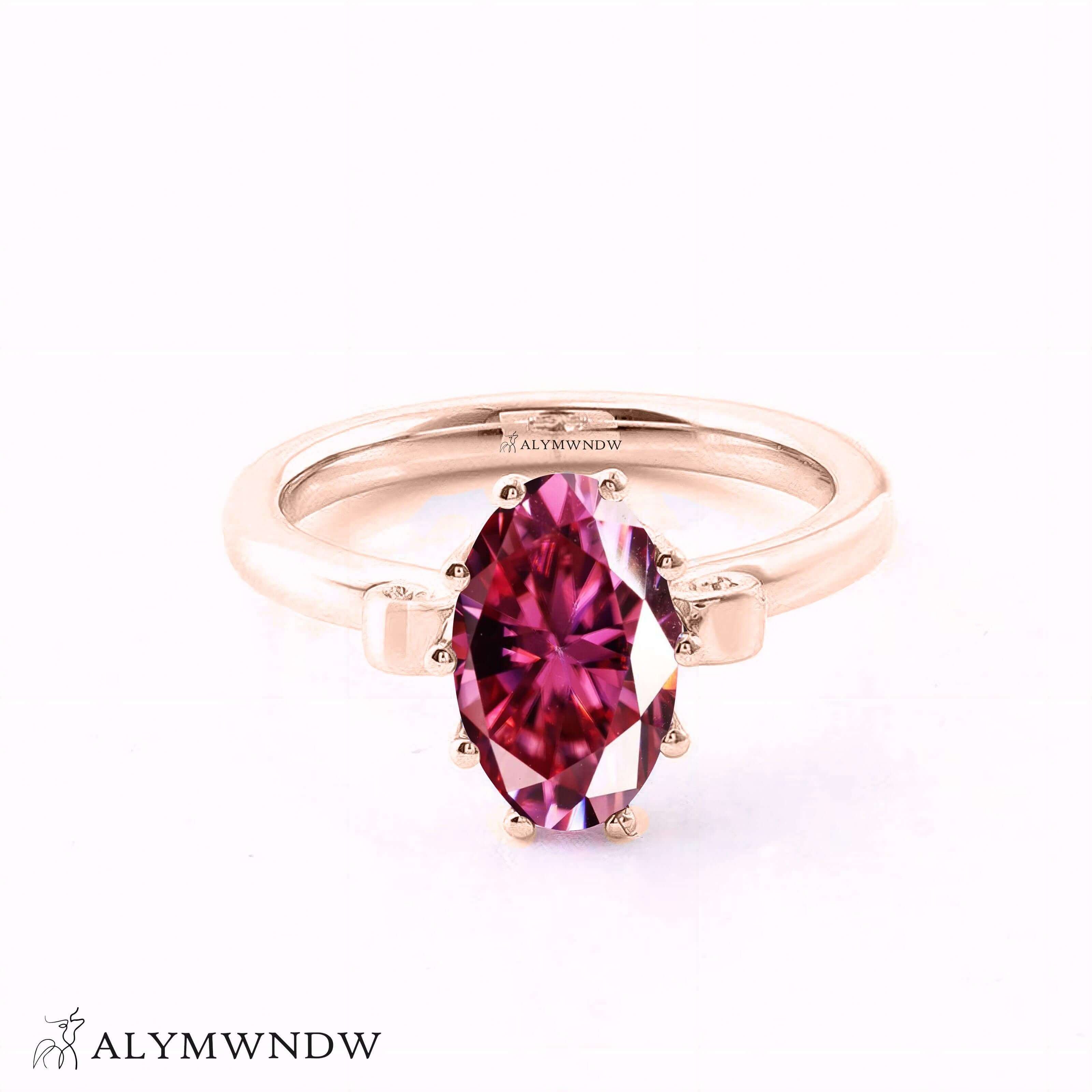 Alymwndw Jewellery Certified Lab Moissanite Ring – Classic Timeless Elegance - Alymwndw