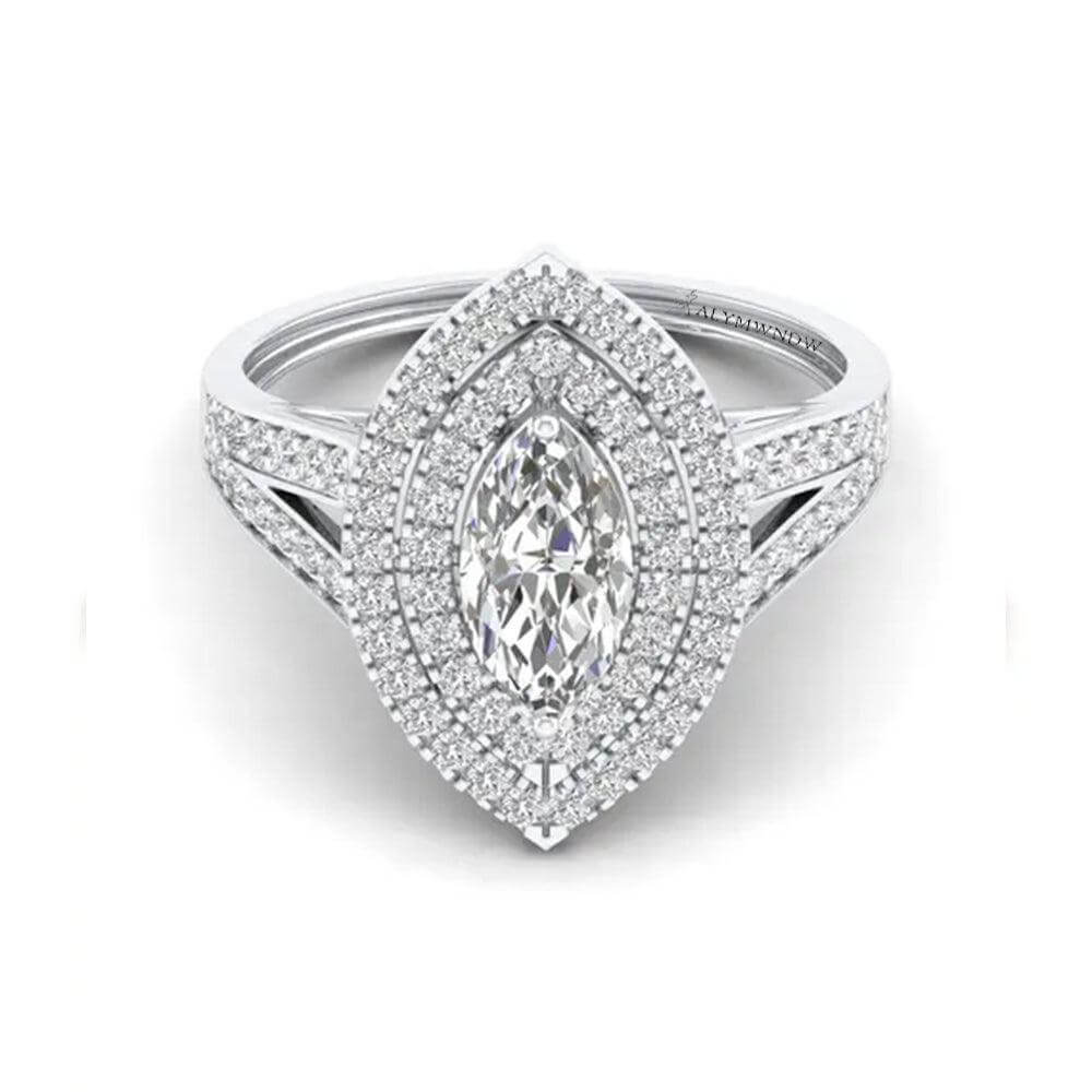 Alymwndw Jewellery Certified Lab Moissanite Ring – Classic Timeless Elegance - Alymwndw