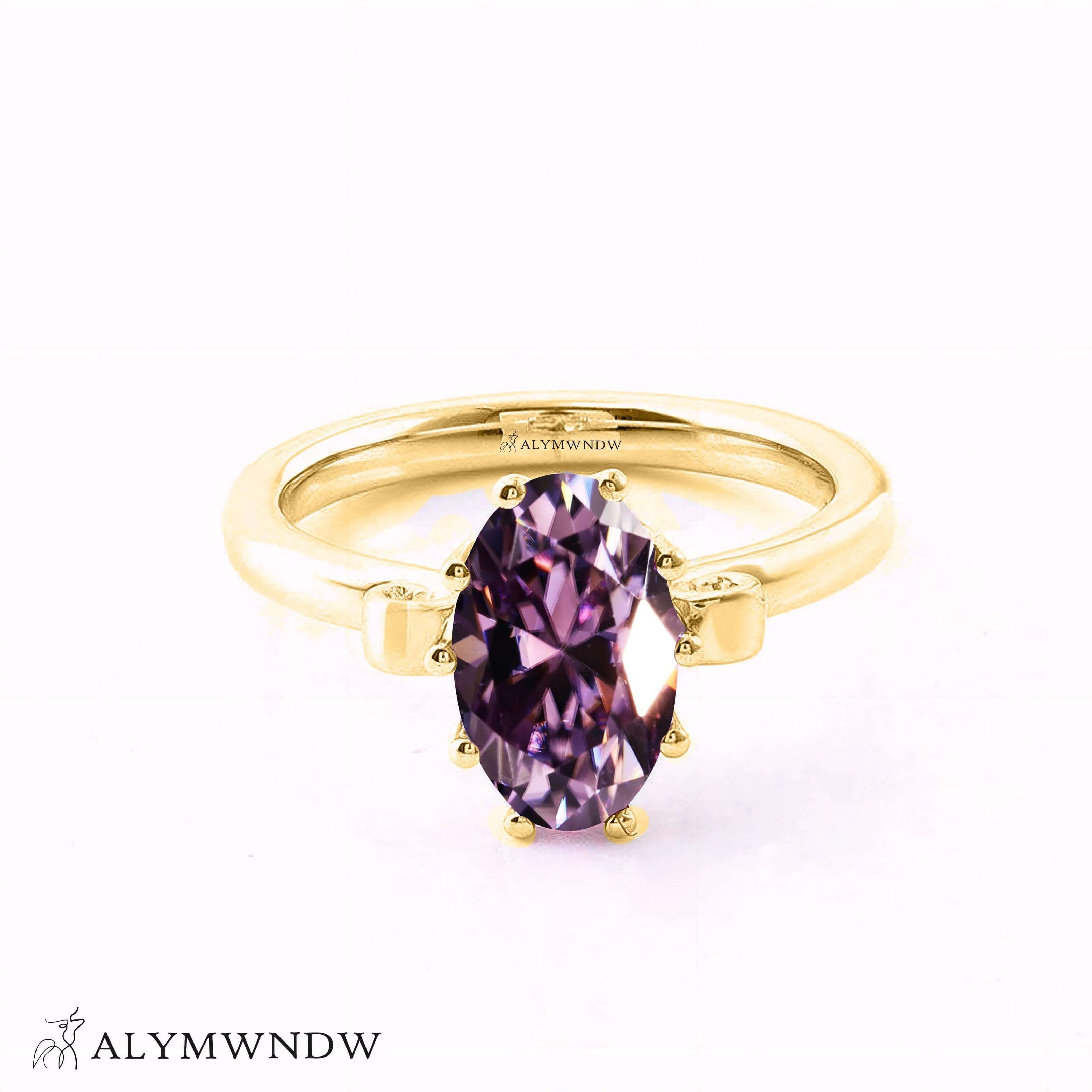Alymwndw Jewellery Certified Lab Moissanite Ring – Classic Timeless Elegance - Alymwndw