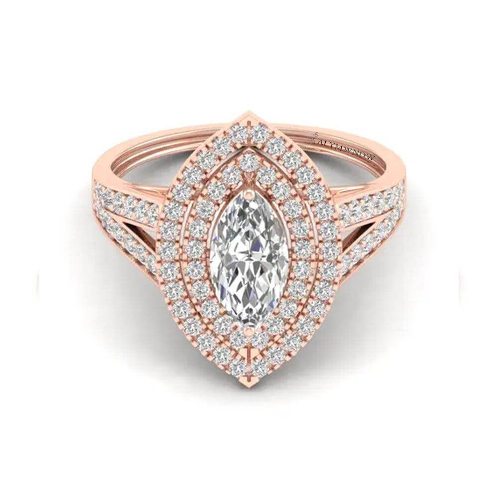 Alymwndw Jewellery Certified Lab Moissanite Ring – Classic Timeless Elegance - Alymwndw
