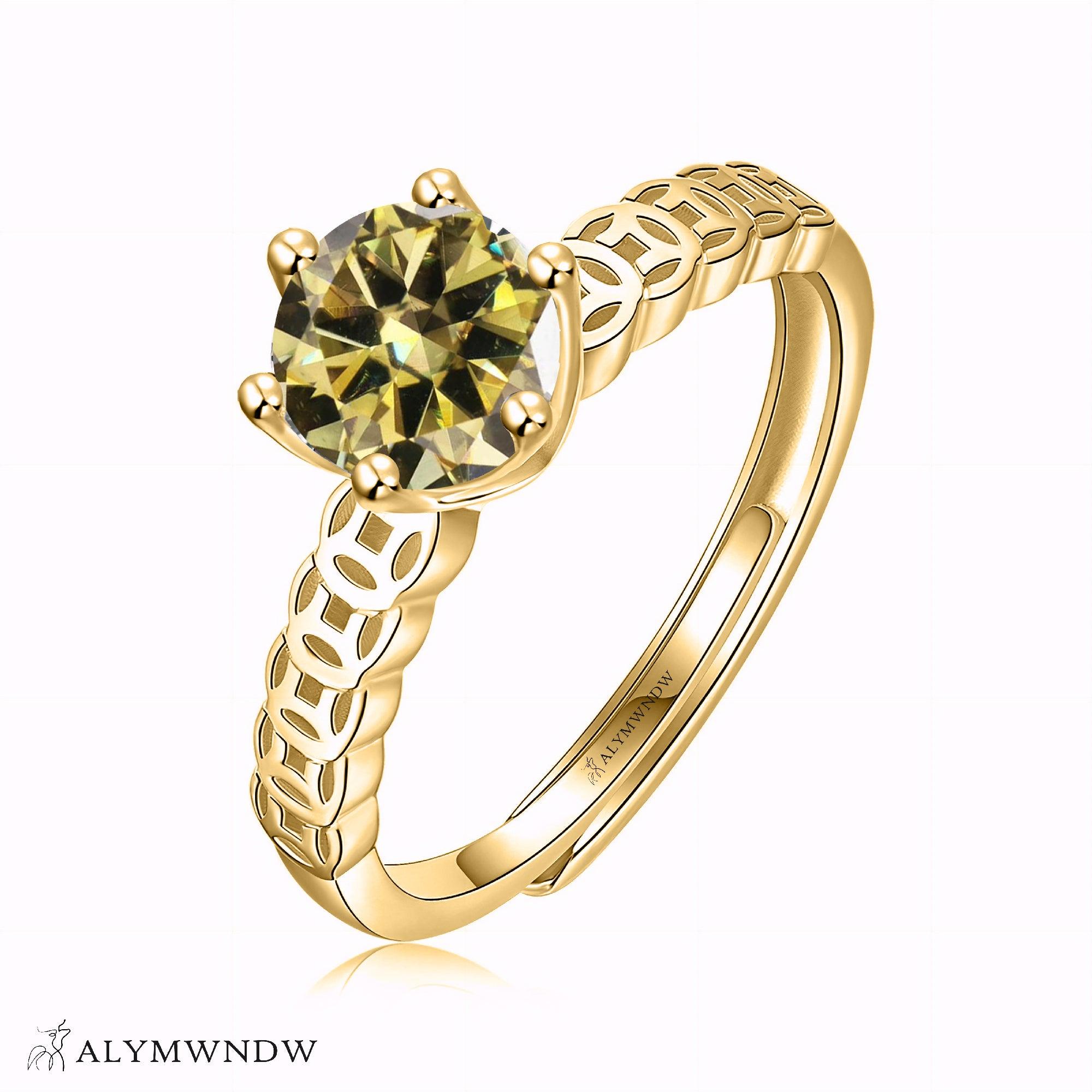 Alymwndw Jewellery Certified Lab Moissanite Ring – Elegant Craft Collection - Alymwndw
