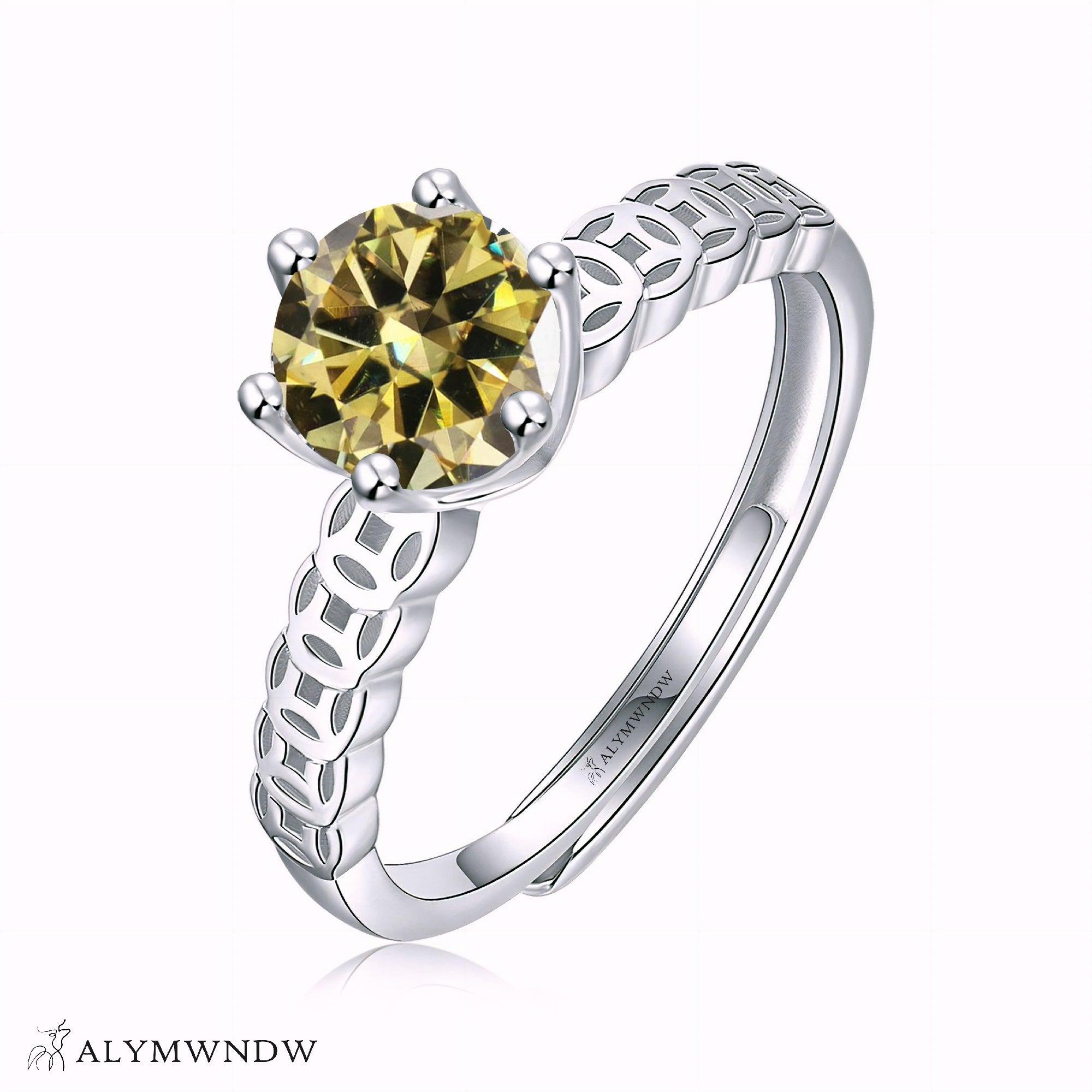 Alymwndw Jewellery Certified Lab Moissanite Ring – Elegant Craft Collection - Alymwndw