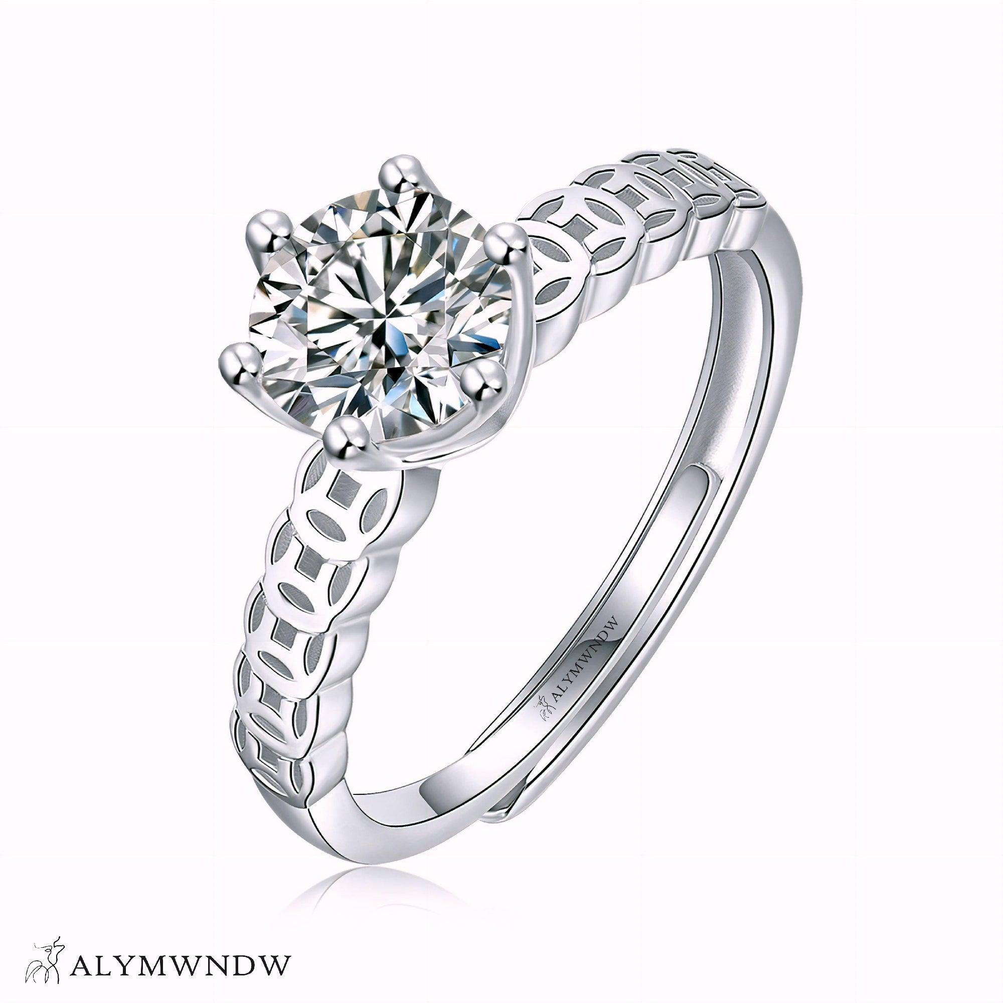 Alymwndw Jewellery Certified Lab Moissanite Ring – Elegant Craft Collection - Alymwndw