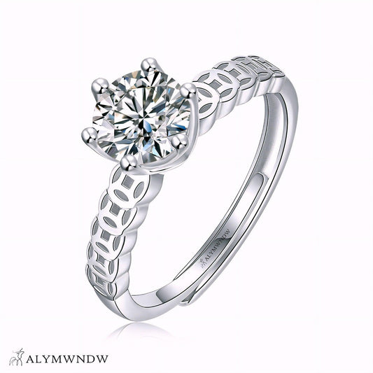 Alymwndw Jewellery Certified Lab Moissanite Ring – Elegant Craft Collection - Alymwndw