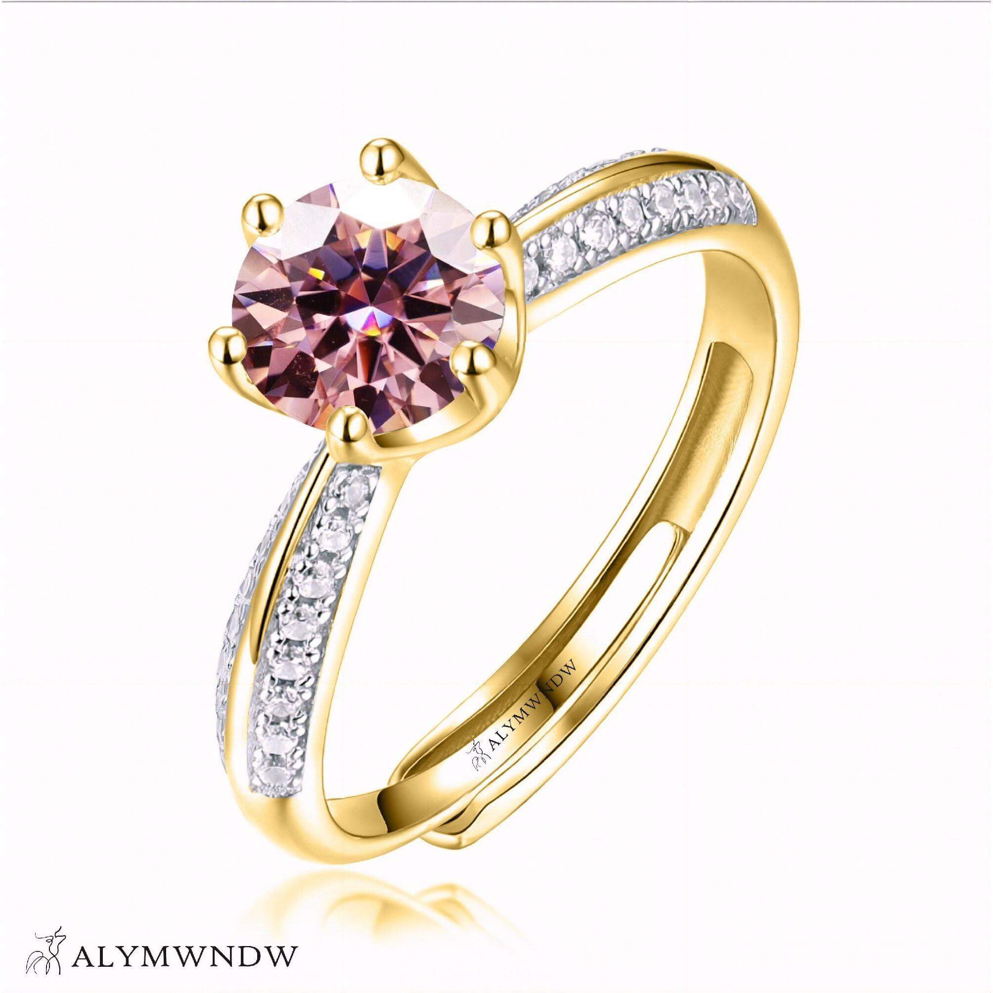Alymwndw Jewellery Certified Lab Moissanite Ring – Elegant Craftsmanship - Alymwndw