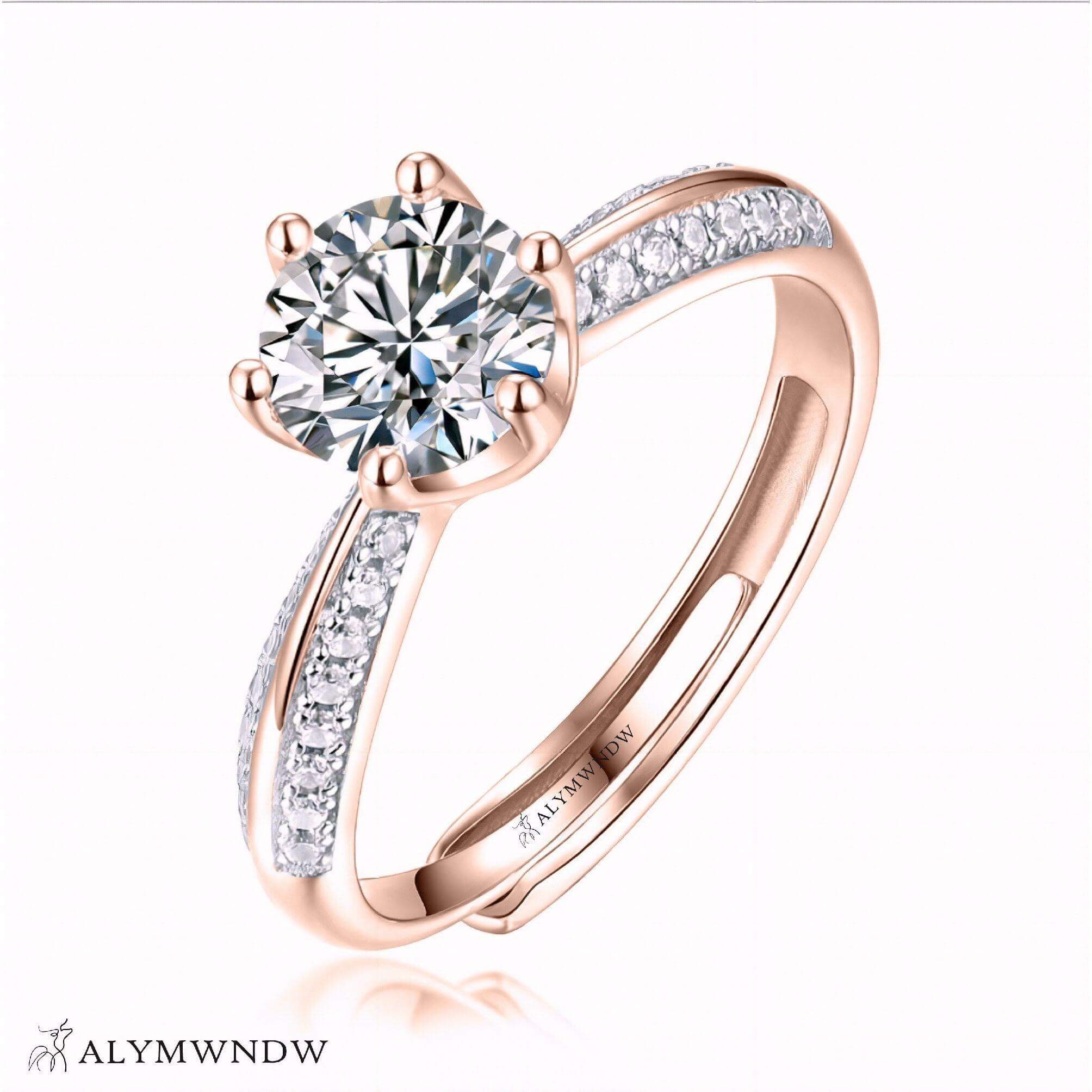 Alymwndw Jewellery Certified Lab Moissanite Ring – Elegant Craftsmanship - Alymwndw