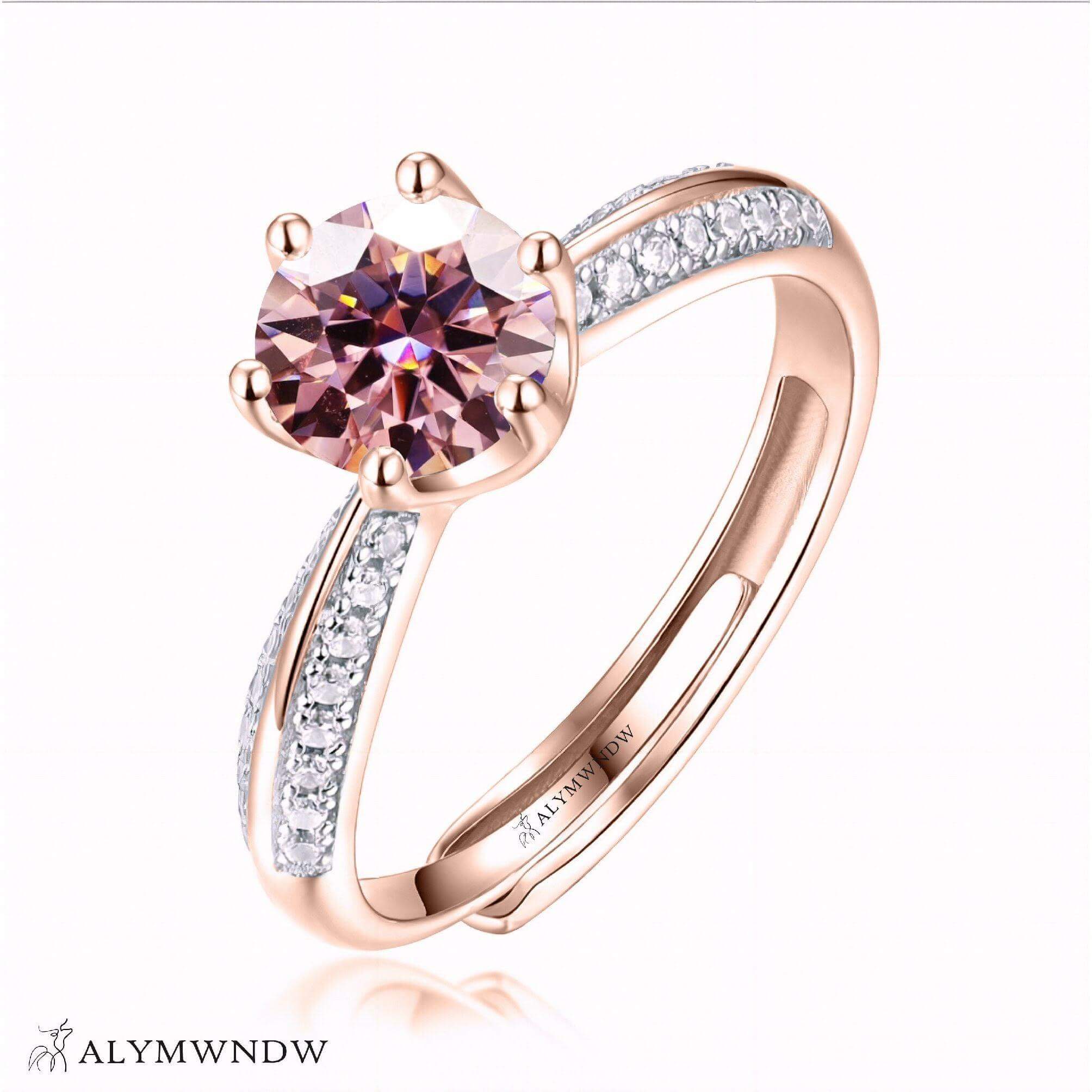 Alymwndw Jewellery Certified Lab Moissanite Ring – Elegant Craftsmanship - Alymwndw