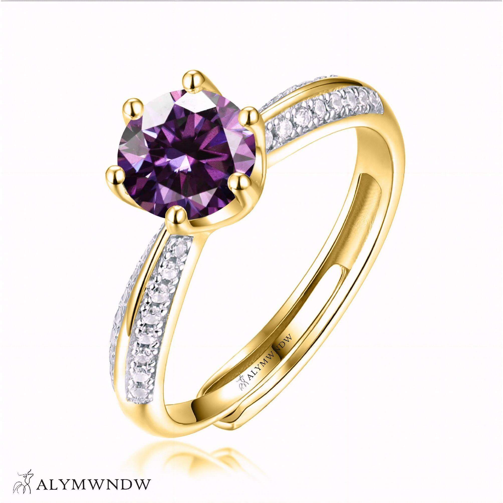 Alymwndw Jewellery Certified Lab Moissanite Ring – Elegant Craftsmanship - Alymwndw