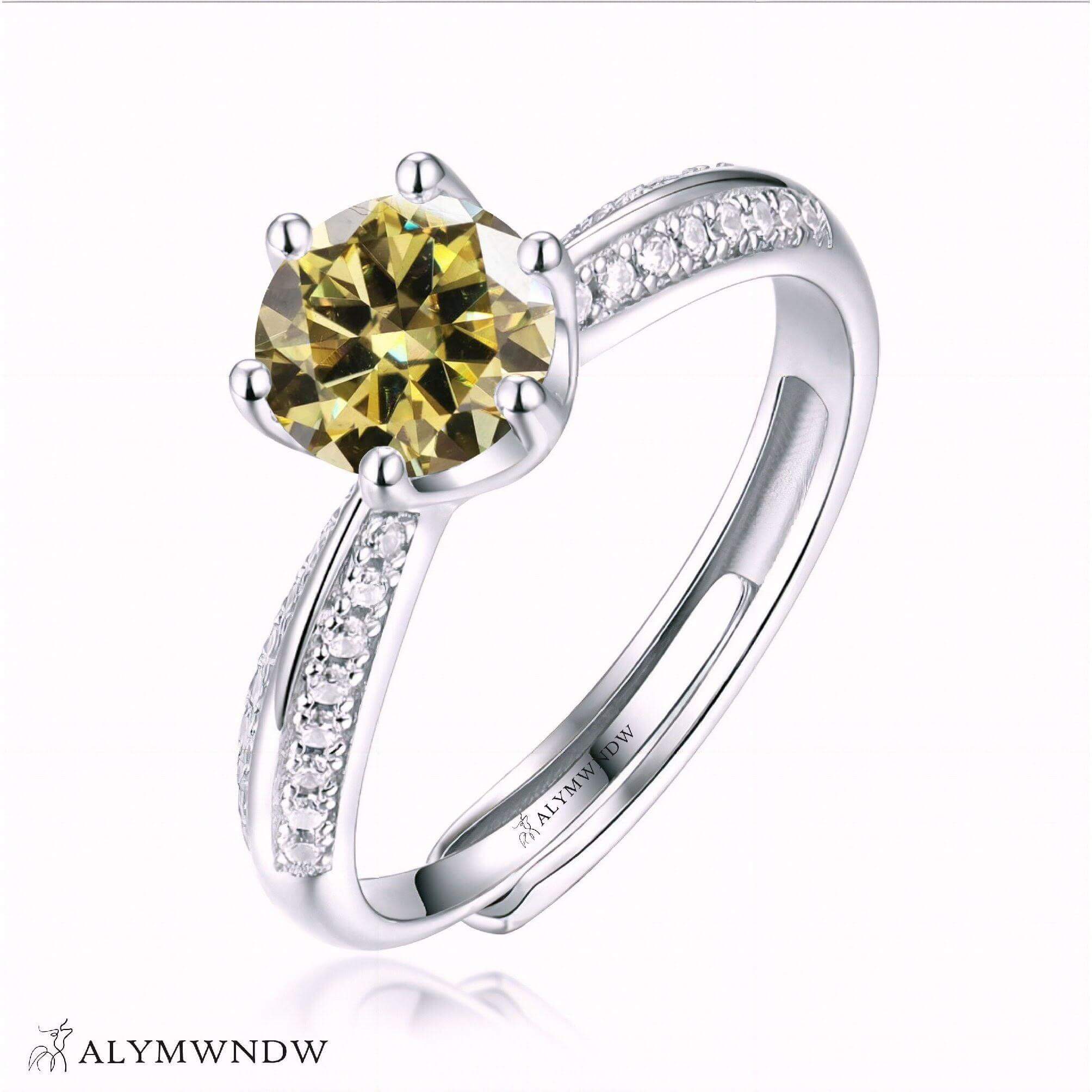 Alymwndw Jewellery Certified Lab Moissanite Ring – Elegant Craftsmanship - Alymwndw