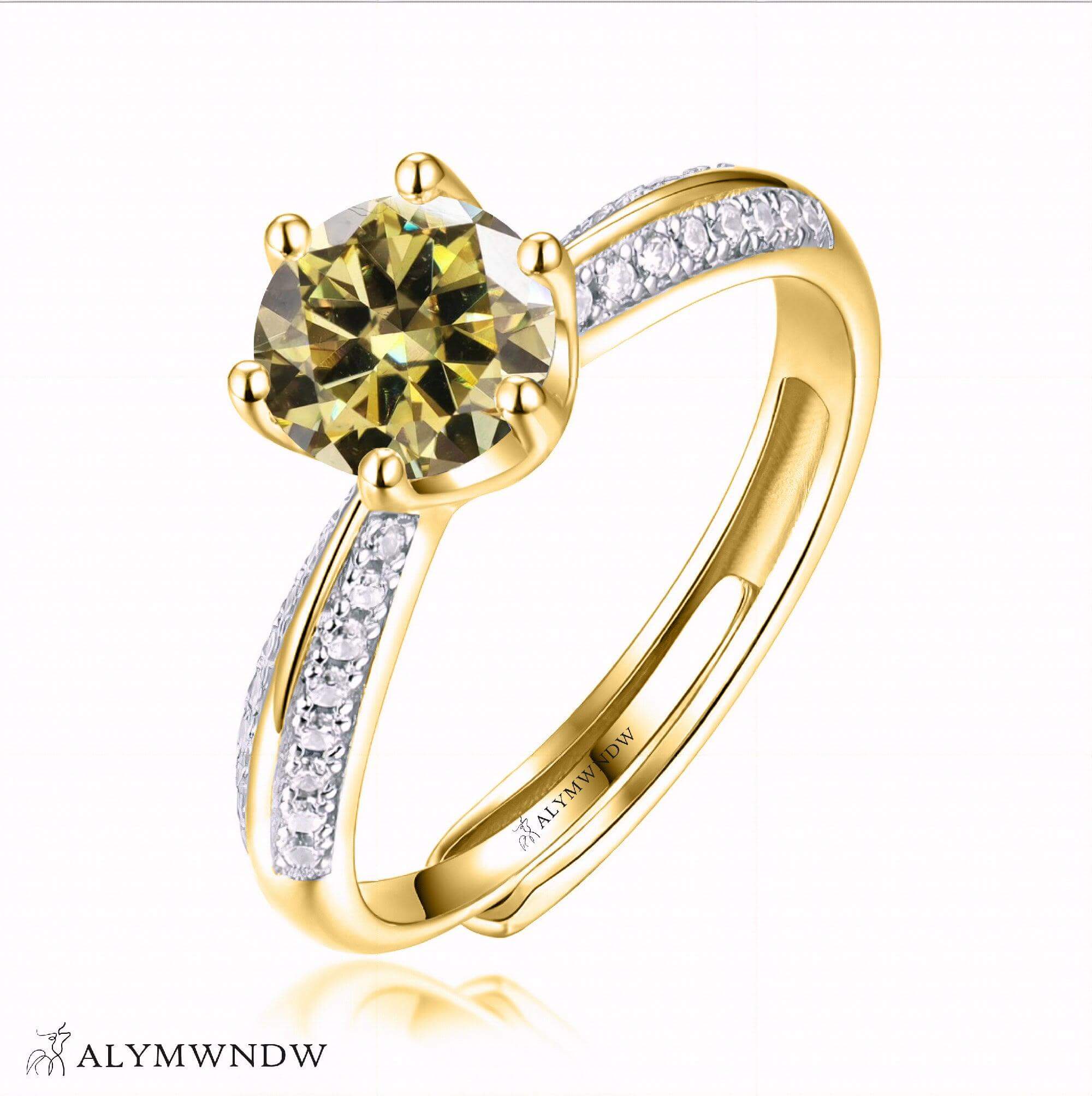 Alymwndw Jewellery Certified Lab Moissanite Ring – Elegant Craftsmanship - Alymwndw