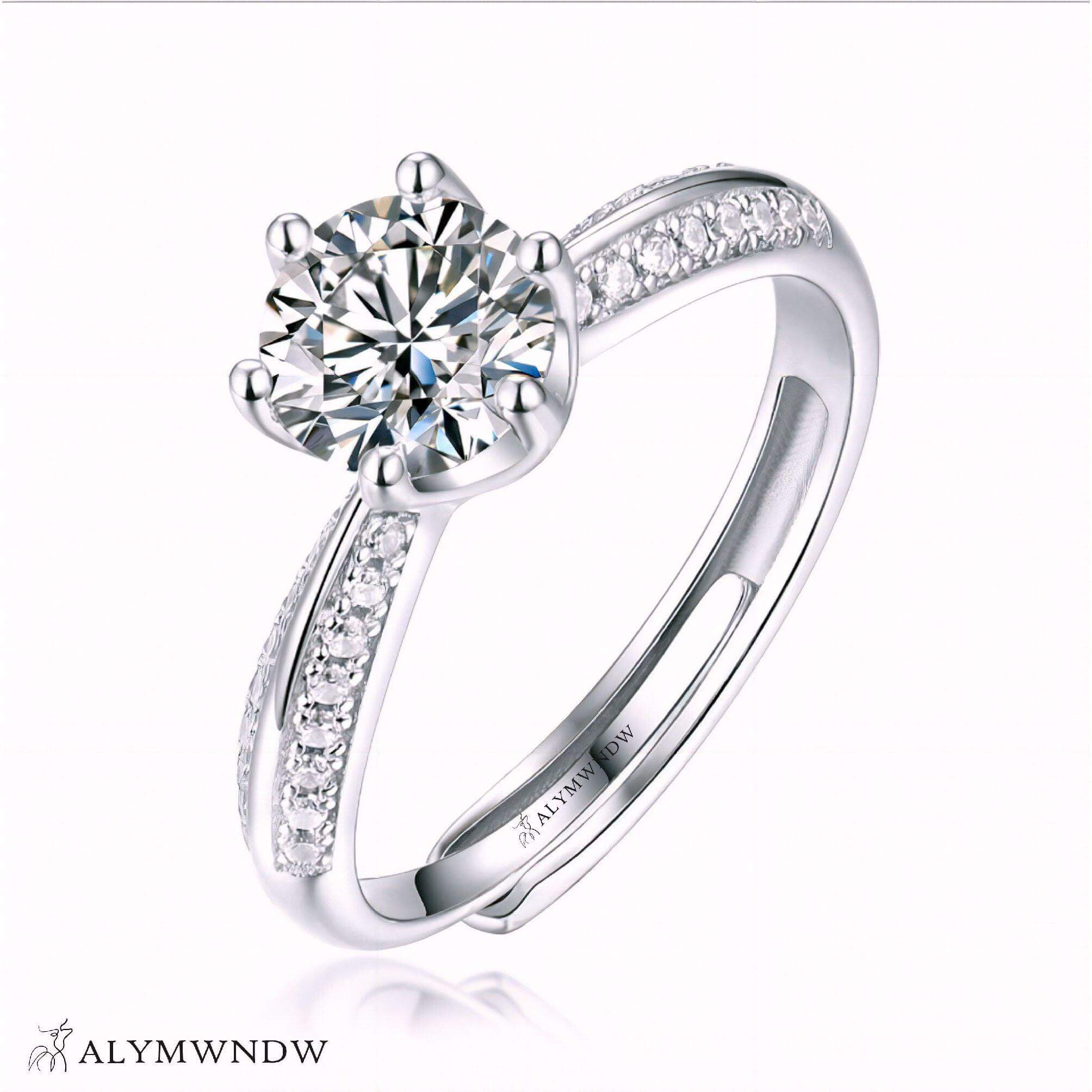 Alymwndw Jewellery Certified Lab Moissanite Ring – Elegant Craftsmanship - Alymwndw