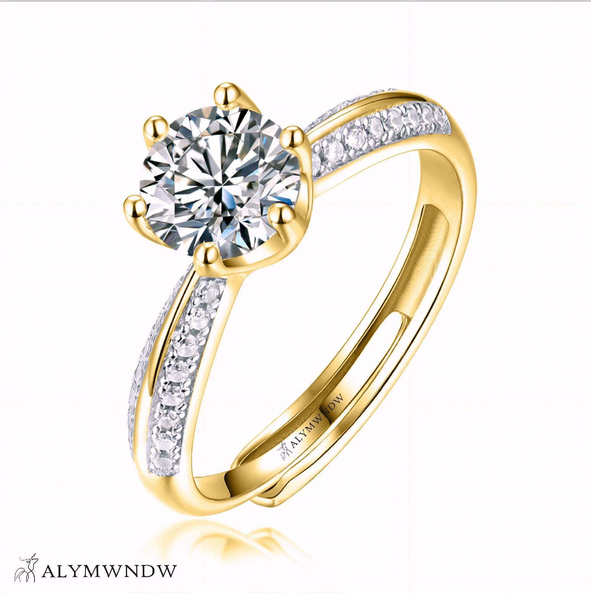 Alymwndw Jewellery Certified Lab Moissanite Ring – Elegant Craftsmanship - Alymwndw