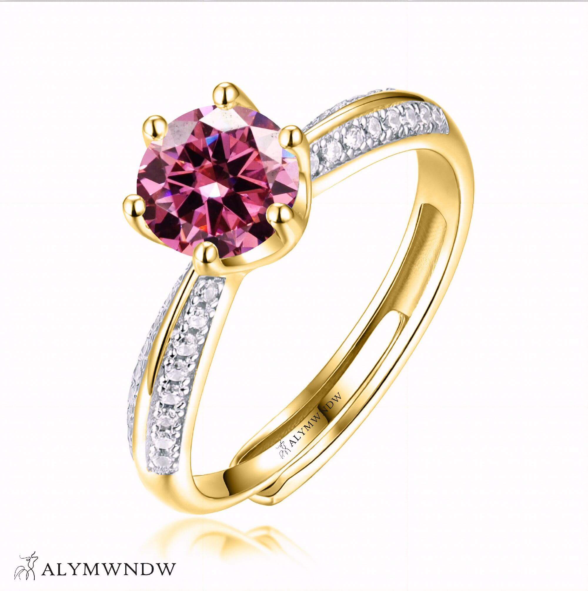 Alymwndw Jewellery Certified Lab Moissanite Ring – Elegant Craftsmanship - Alymwndw