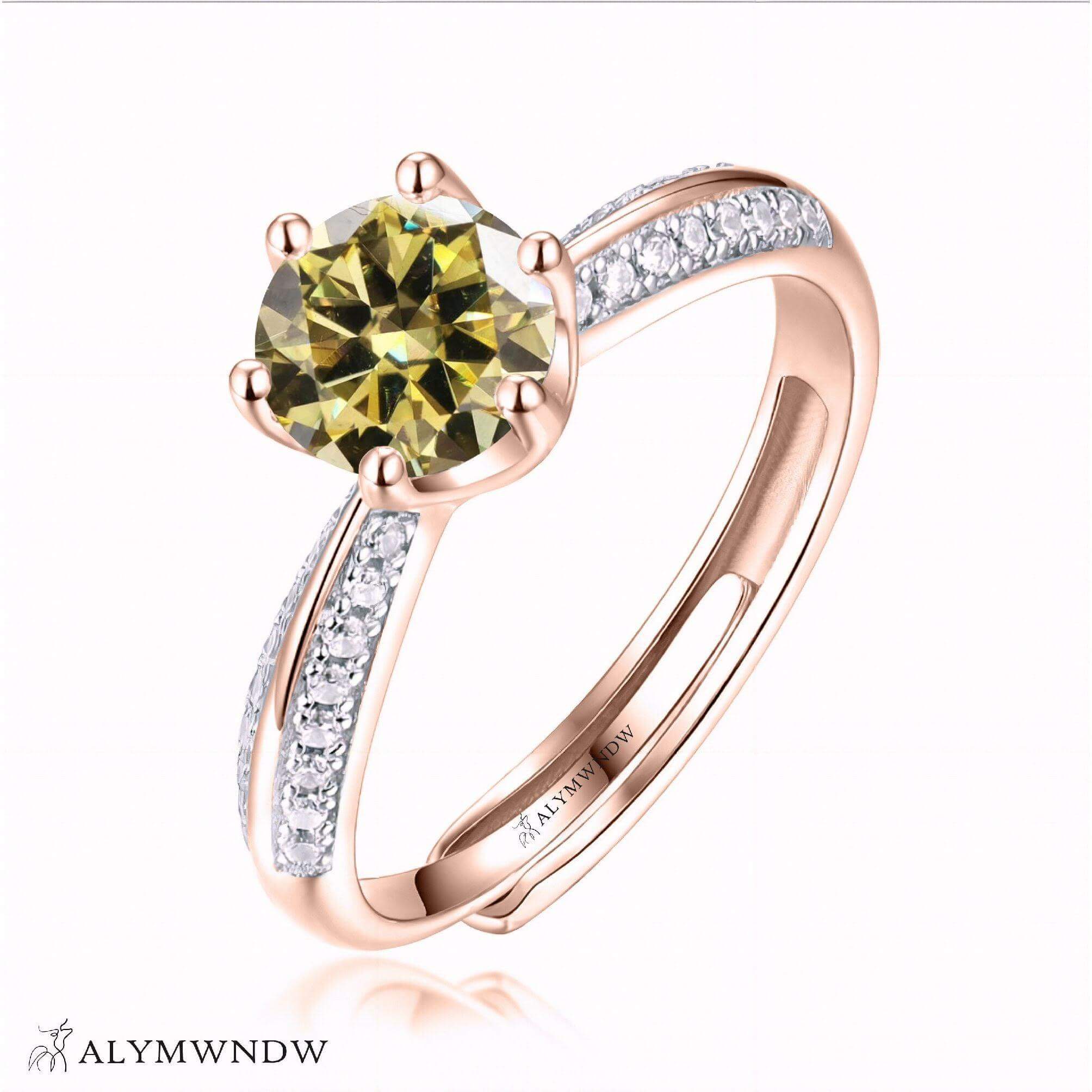 Alymwndw Jewellery Certified Lab Moissanite Ring – Elegant Craftsmanship - Alymwndw