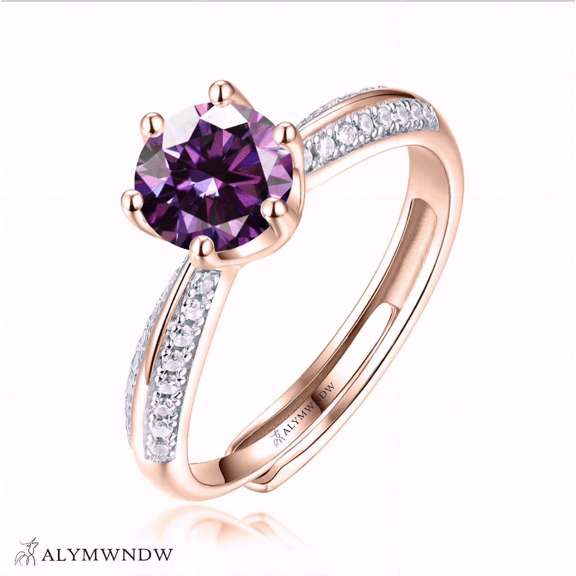 Alymwndw Jewellery Certified Lab Moissanite Ring – Elegant Craftsmanship - Alymwndw