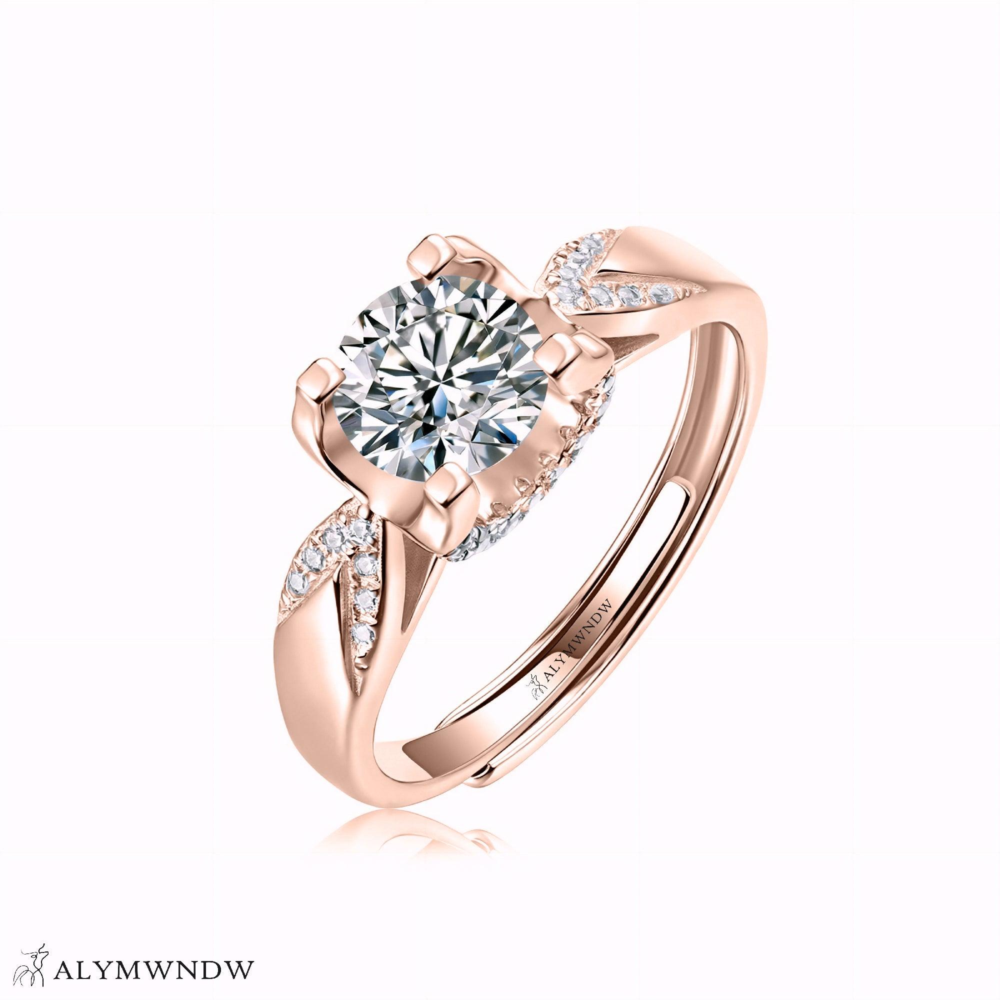 Alymwndw Jewellery Certified Lab Moissanite Ring – Elegant Luxury Craft - Alymwndw